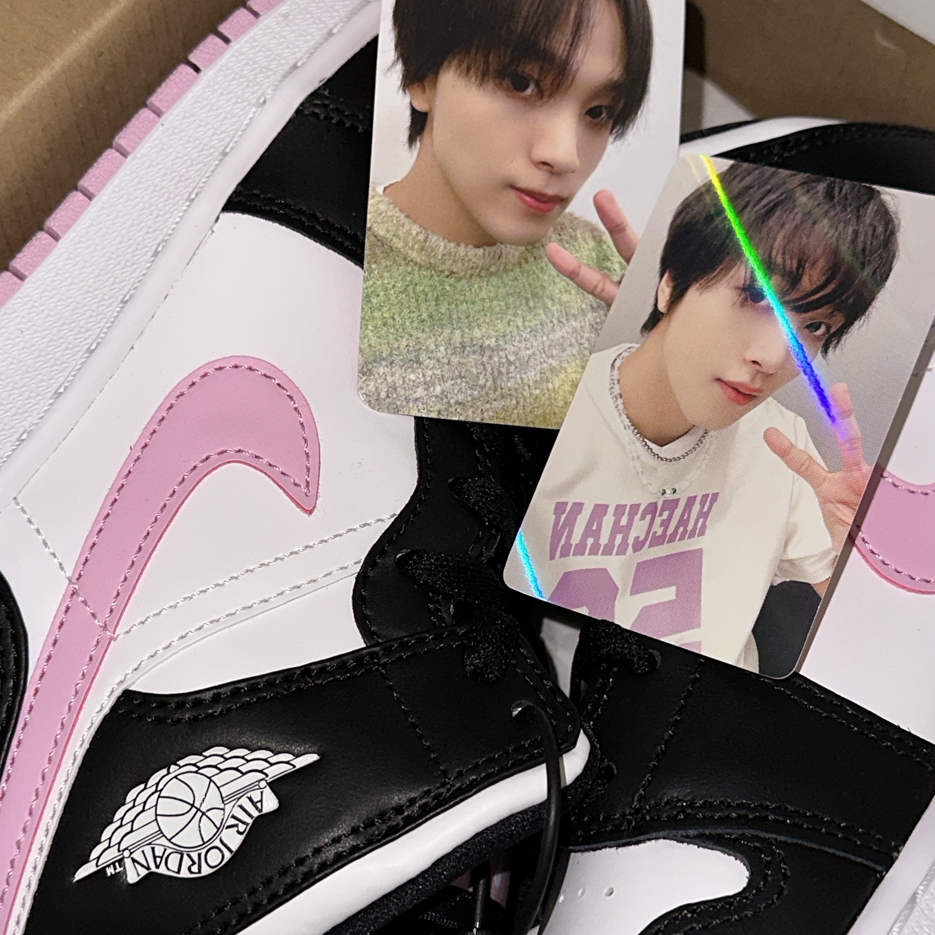 (GS) Jordan 1 Mid Light Arctic Pink 착용 스타일