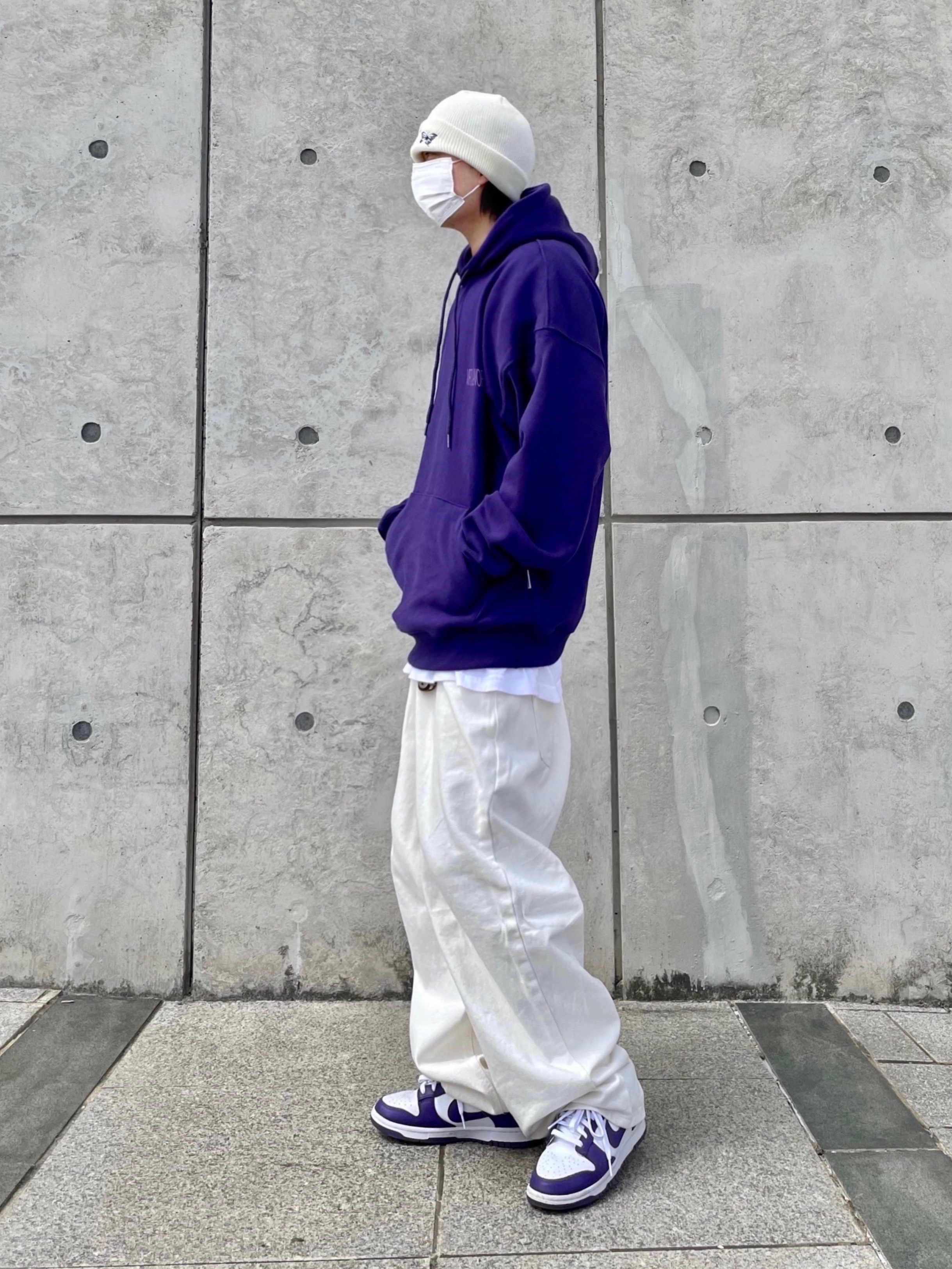 Nike Dunk Low Retro Championship Court Purple 착용 스타일