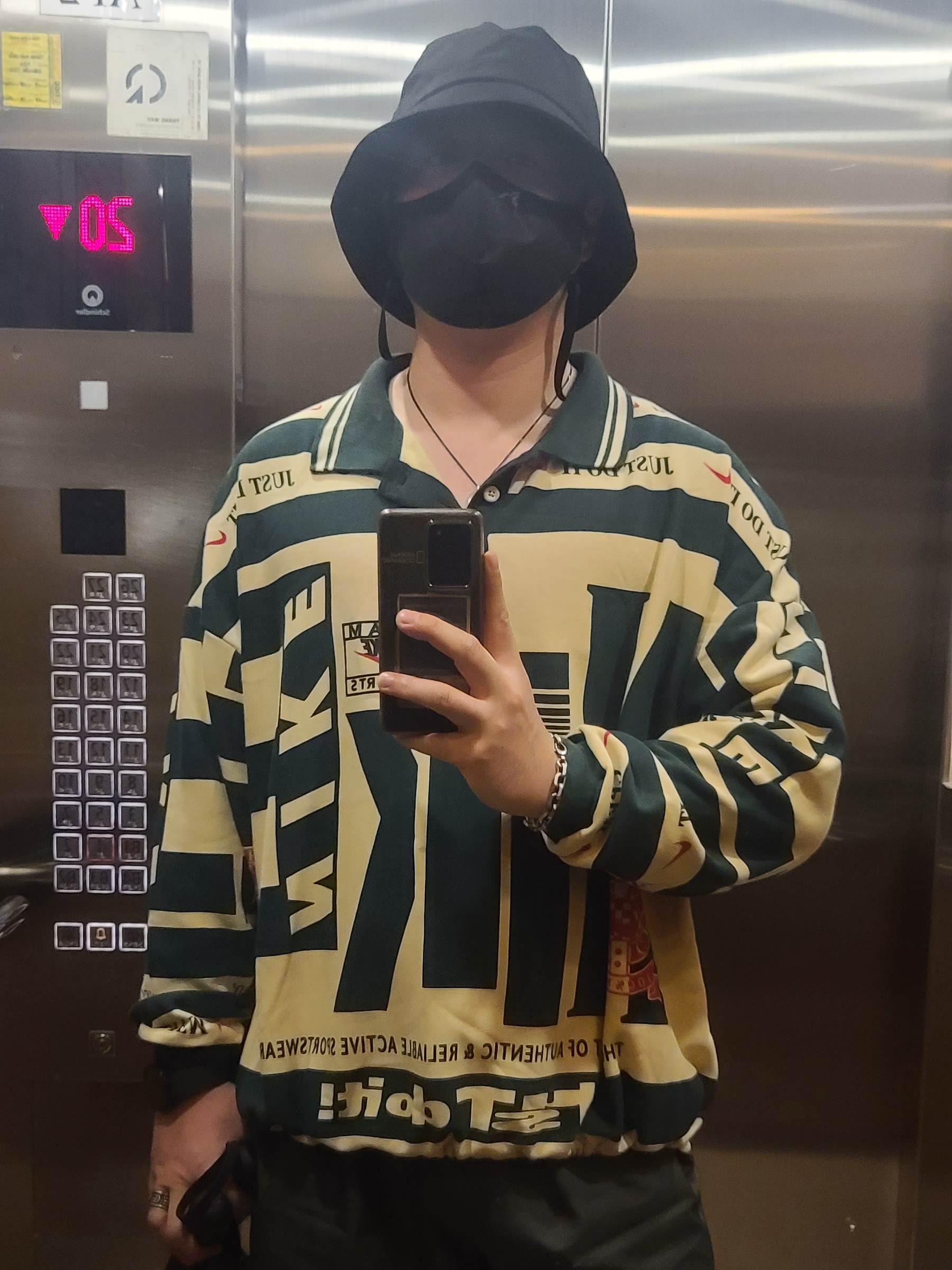 Nike x Cactus Plant Flea Market Long Sleeve Polo Natural - US/EU 착용 스타일