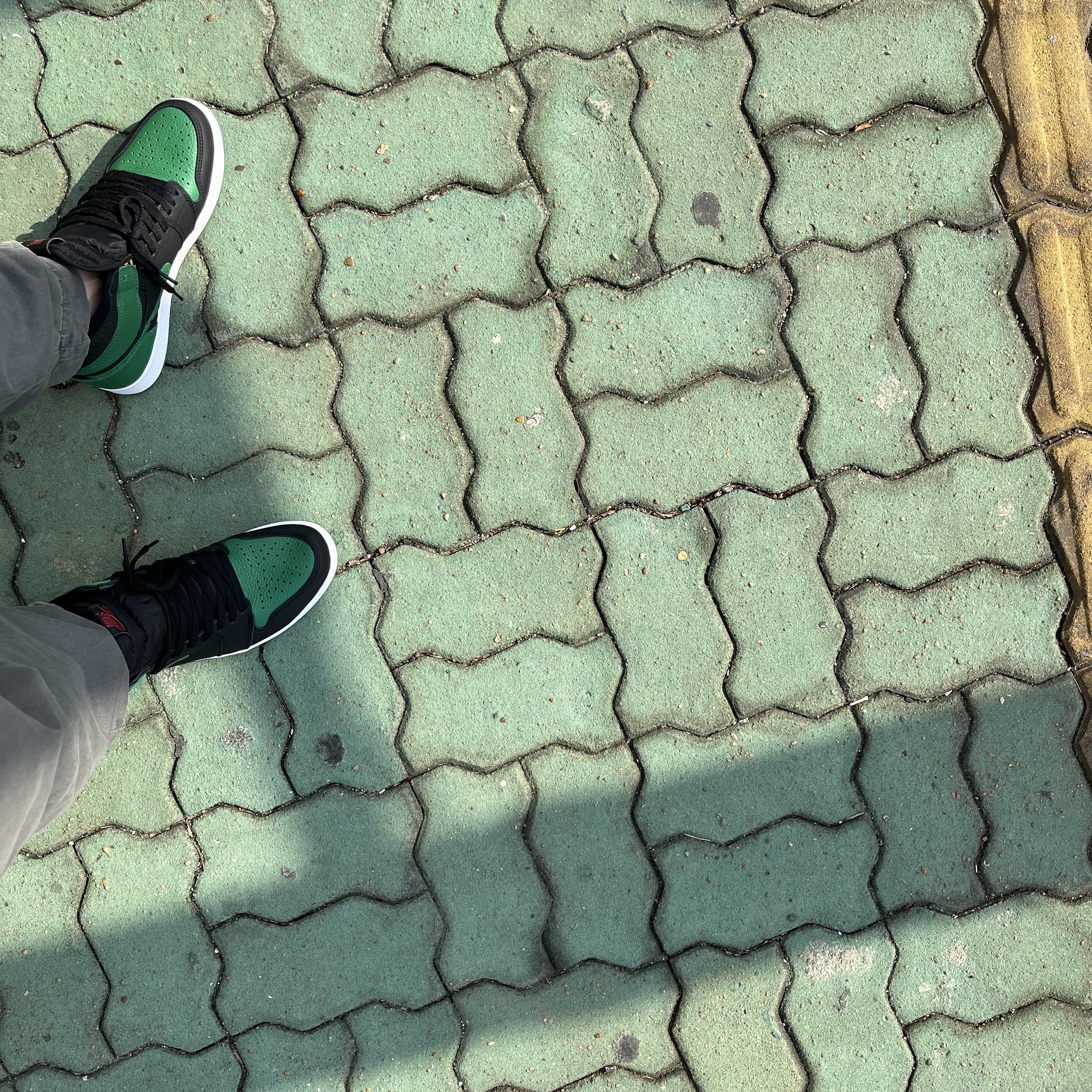 Jordan 1 Retro High OG Pine Green Black 착용 스타일 - 4