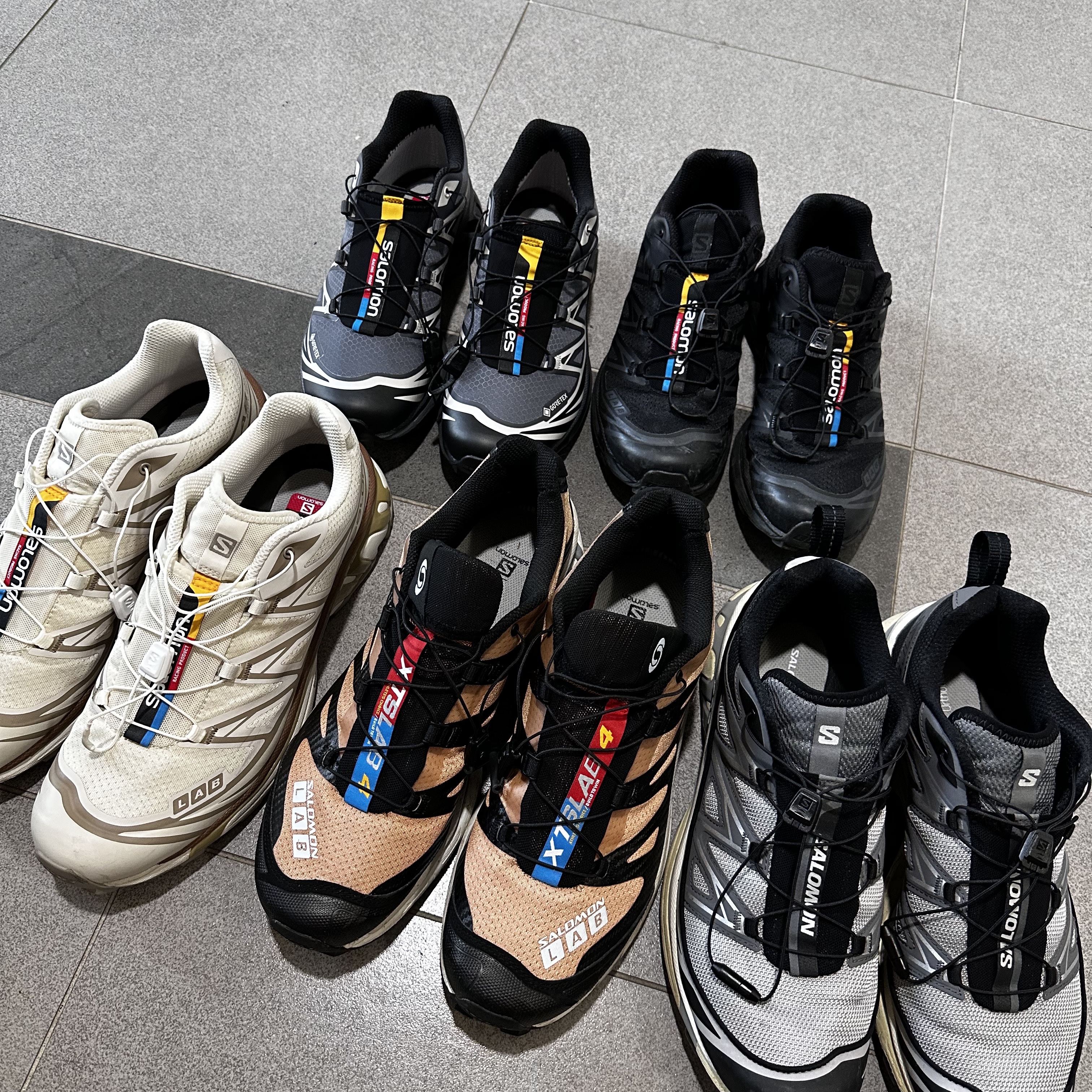 Salomon XT-6 Turtledove, Salomon XT-4 Tobacco Brown 착용 스타일
