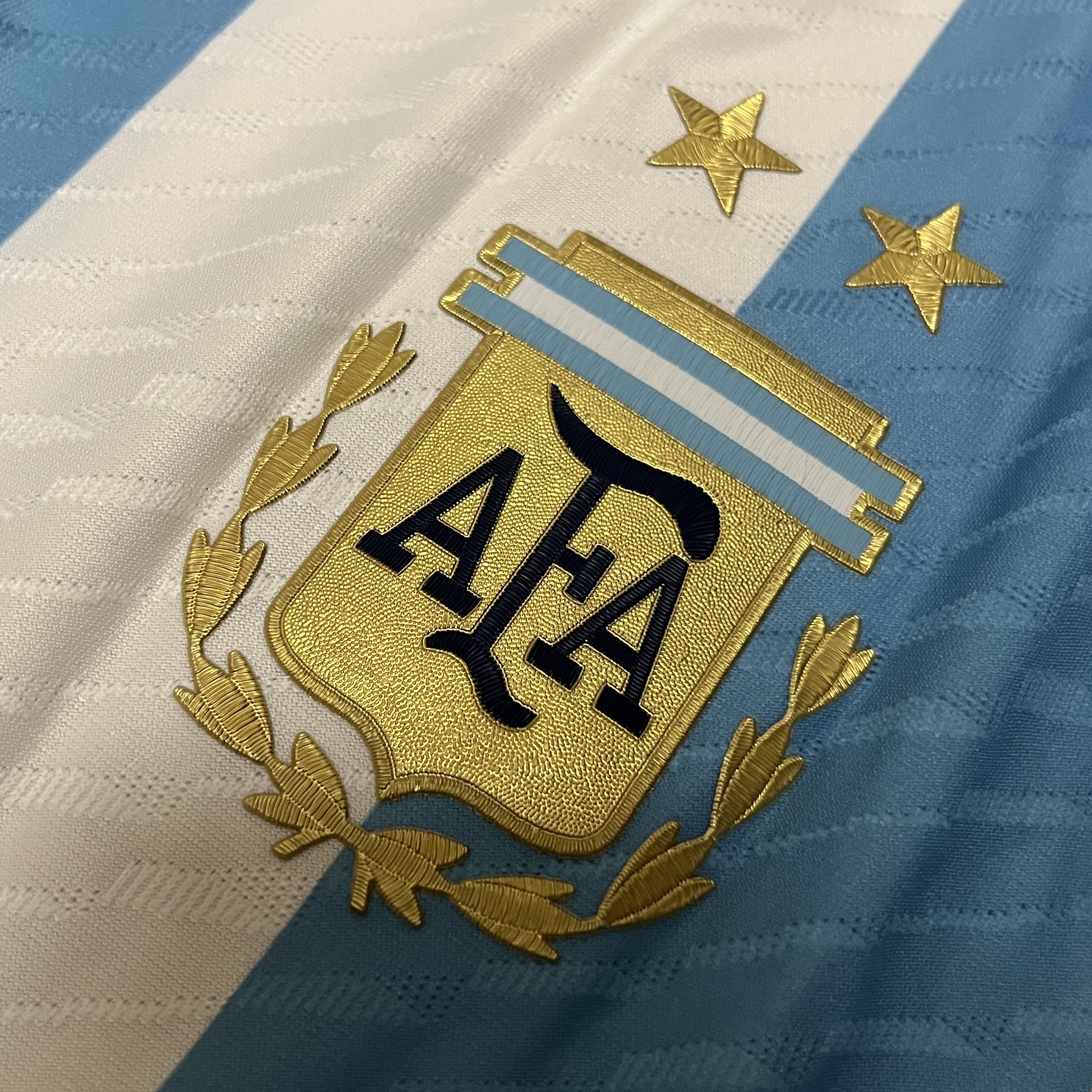 Adidas Argentina Home Authentic Jersey 2022 White Light Blue - KR Sizing (Non Marking Ver.) 착용 스타일 - 1