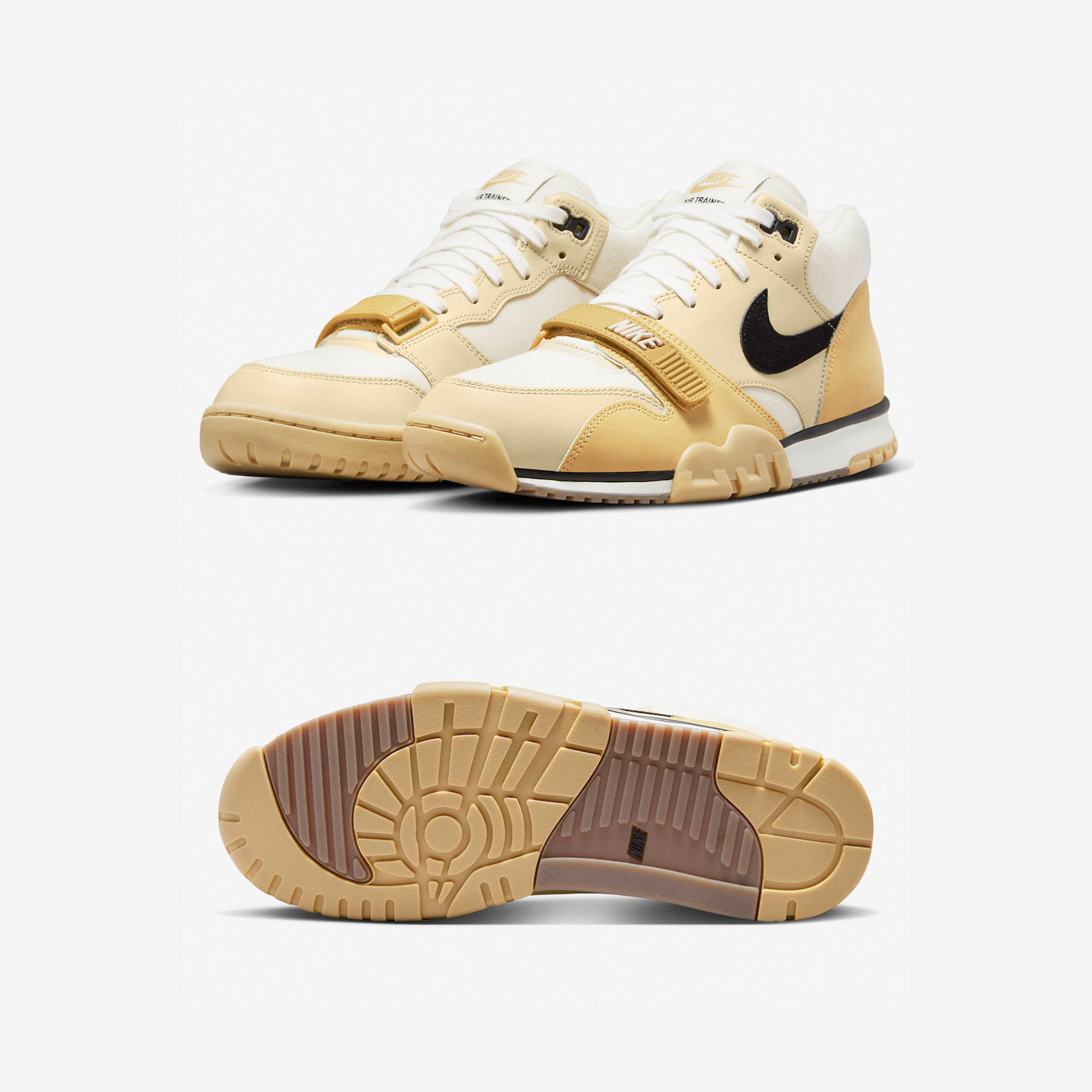 Nike Air Trainer 1 Wheat Gold 착용 스타일 - 2