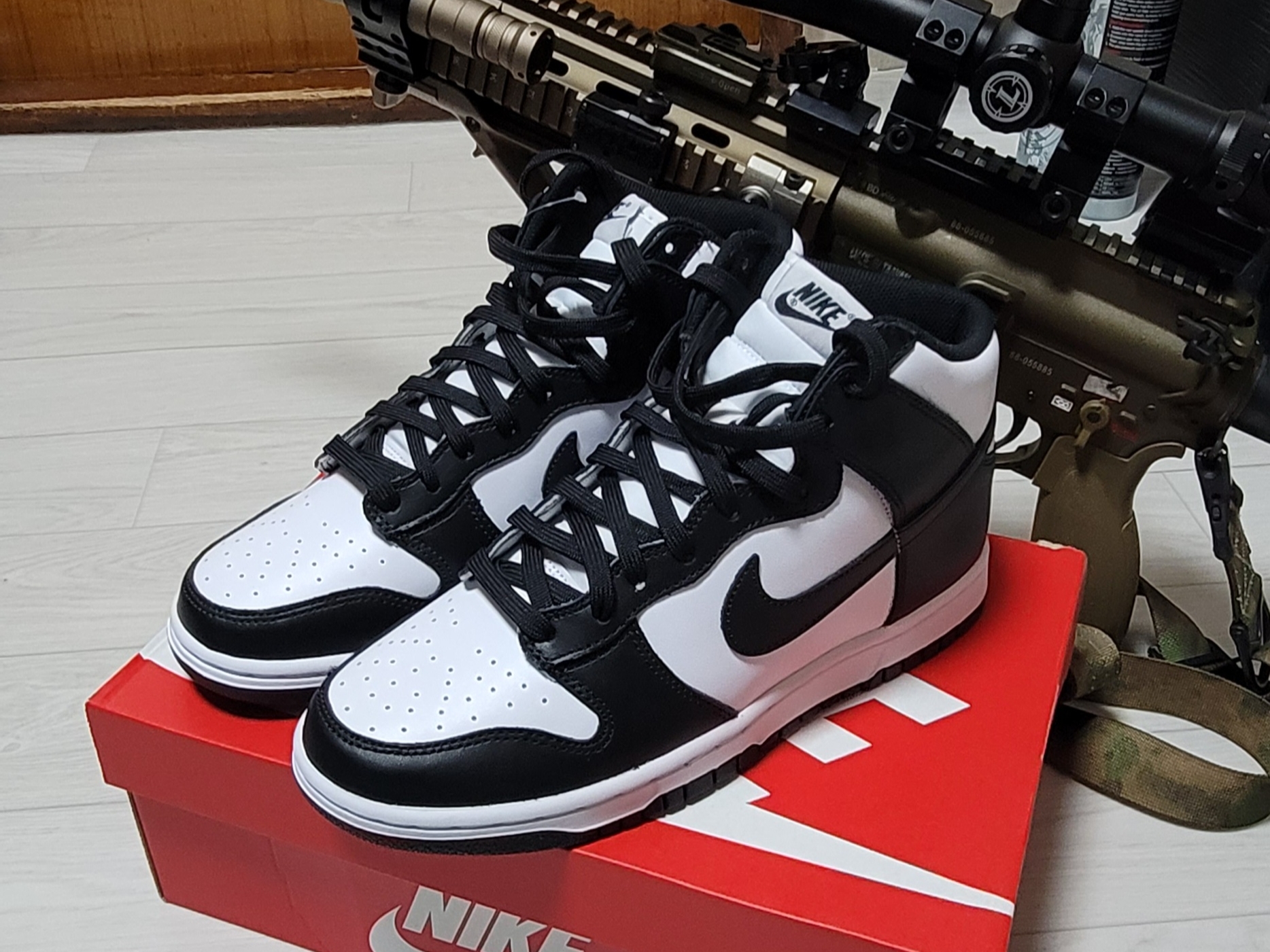 Nike Dunk High Retro Championship White 착용 스타일 - 3