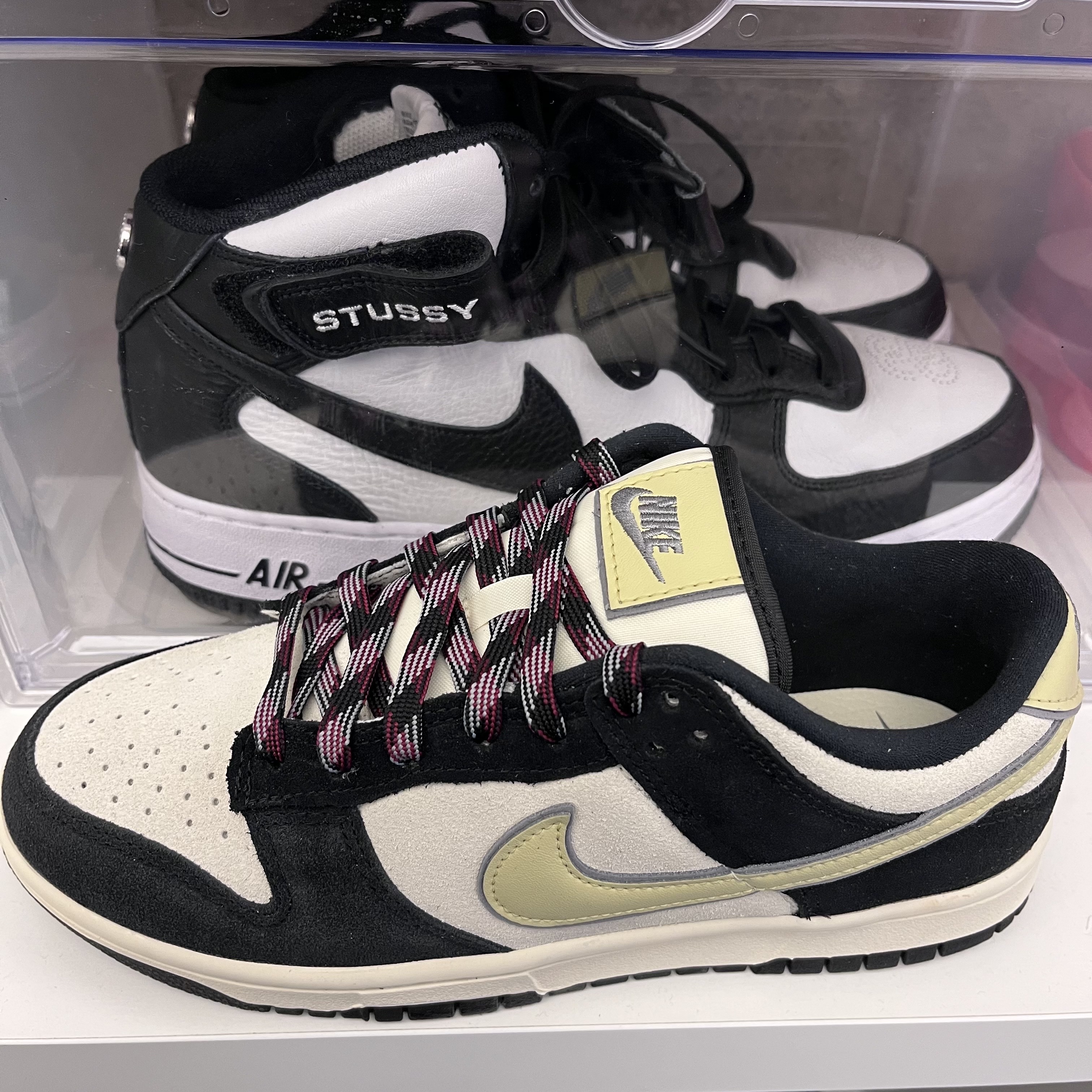 (W) Nike Dunk Low LX Black Suede 착용 스타일
