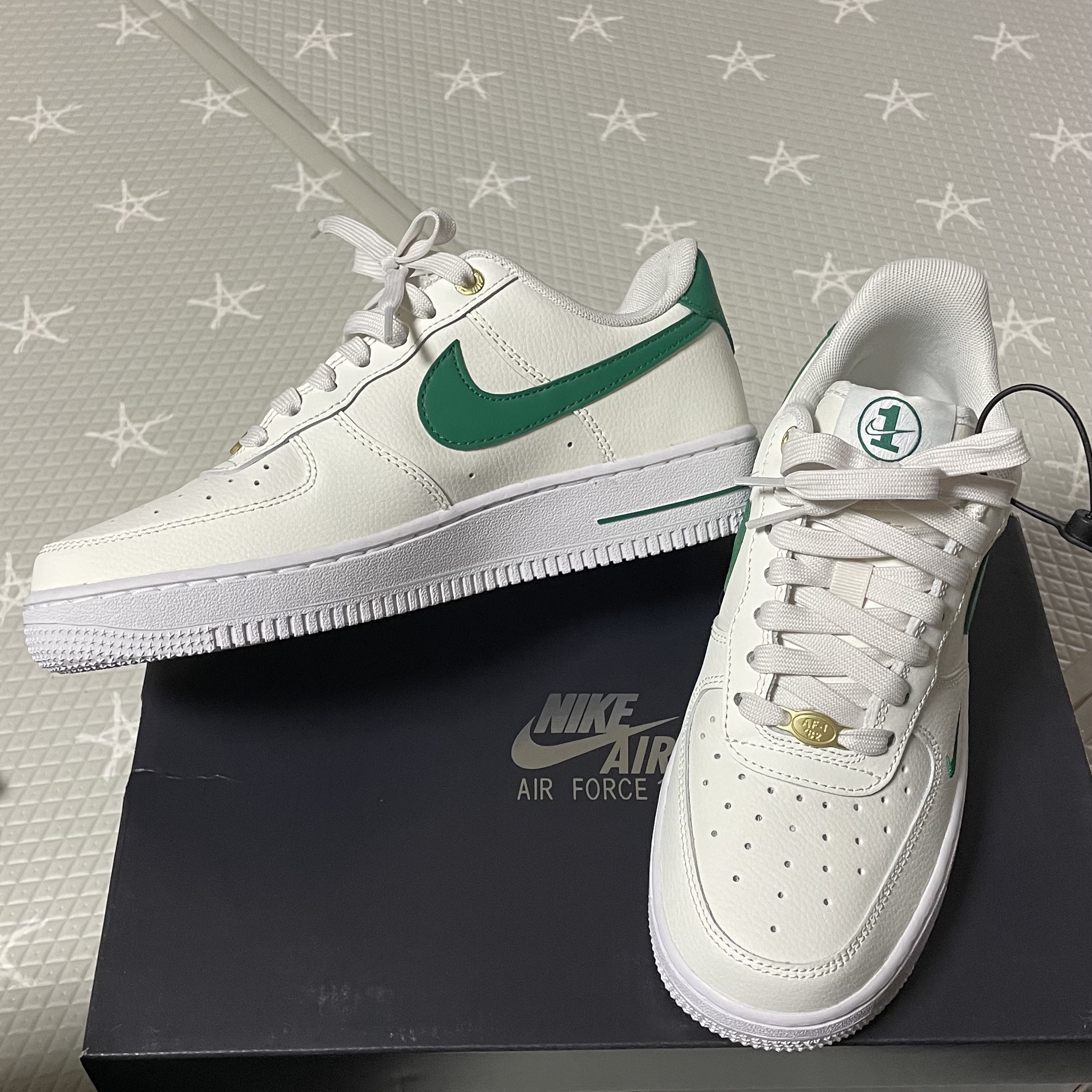(W) Nike Air Force 1 '07 SE 40th Anniversary Join Forces Sail Malachite 착용 스타일 - 2