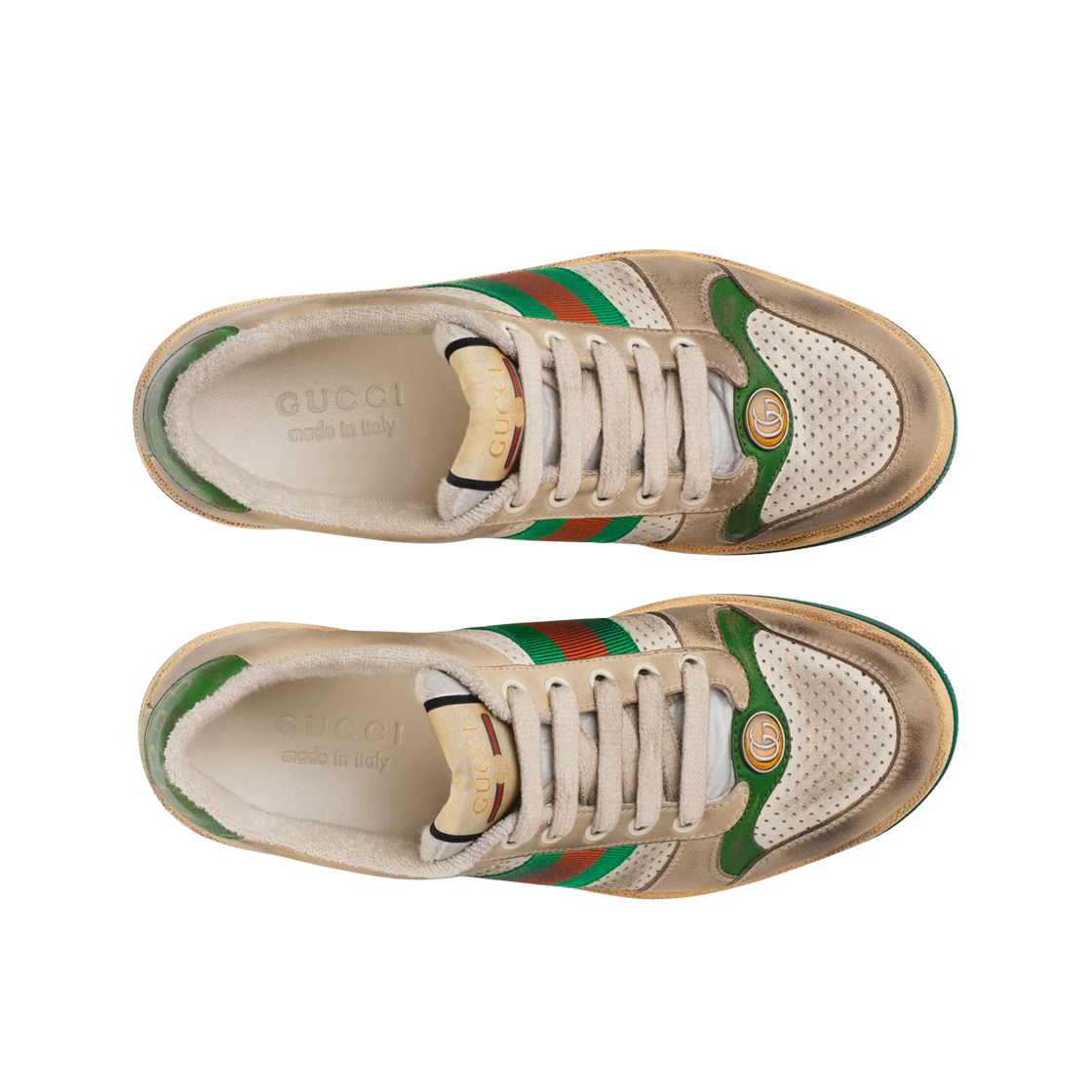 (W) 구찌 스크리너 레더 스니커즈 화이트((W) Gucci Screener Leather Sneakers White) - 2