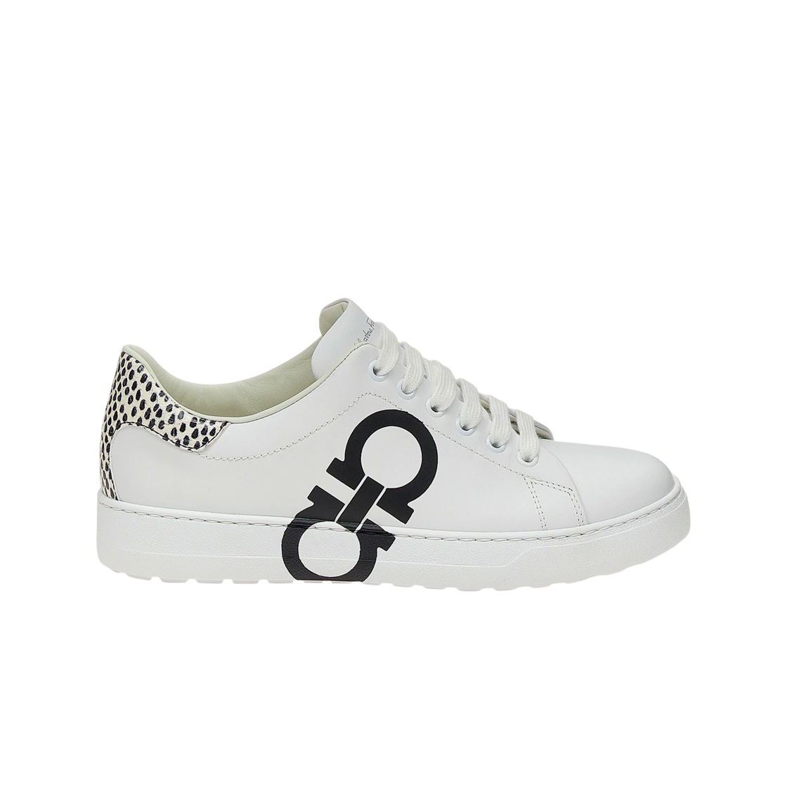 (W) 페라가모 간치니 스니커즈 화이트 블랙((W) Ferragamo Gancini Sneaker White Black) - 1