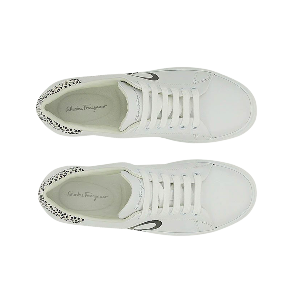 (W) 페라가모 간치니 스니커즈 화이트 블랙((W) Ferragamo Gancini Sneaker White Black) - 2