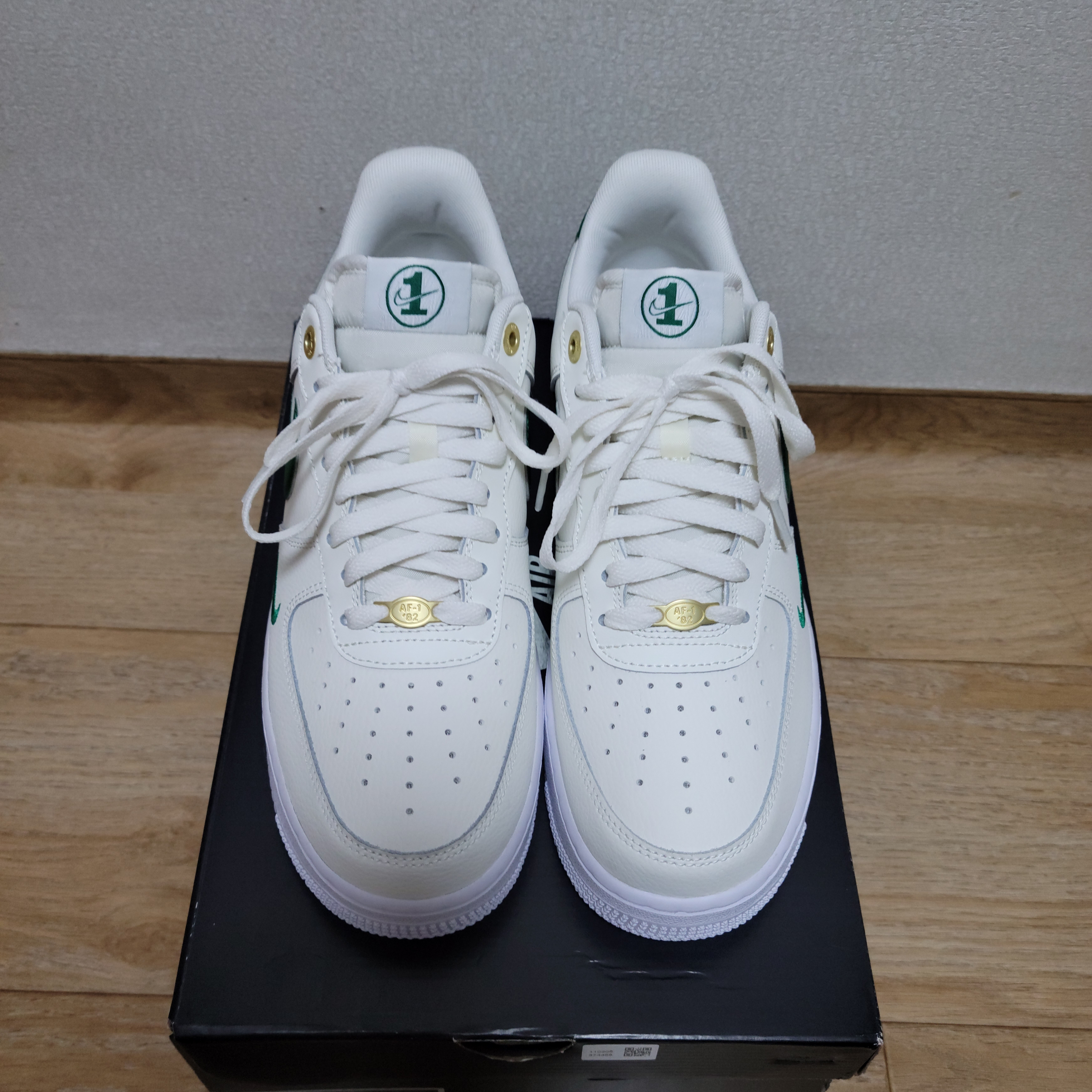 Nike Air Force 1 '07 LV8 40th Anniversary Join Forces Sail Malachite 착용 스타일 - 1