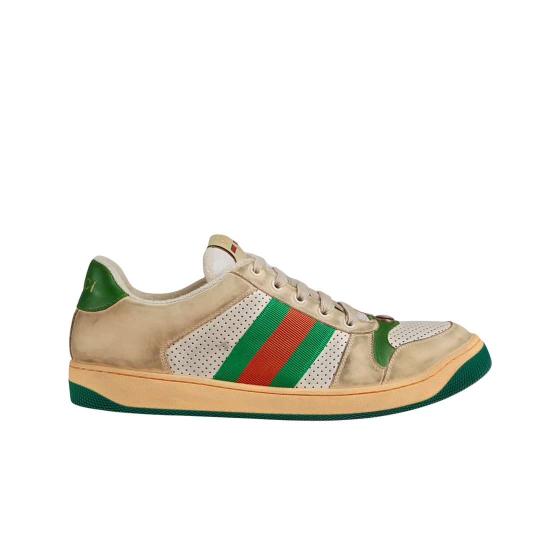 546163-0YI20-9582 Gucci Screener Leather Sneakers White
