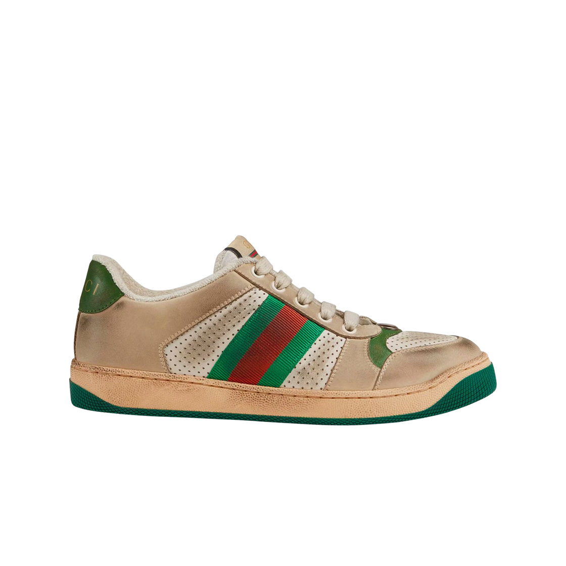 (W) 구찌 스크리너 레더 스니커즈 화이트((W) Gucci Screener Leather Sneakers White) - 1