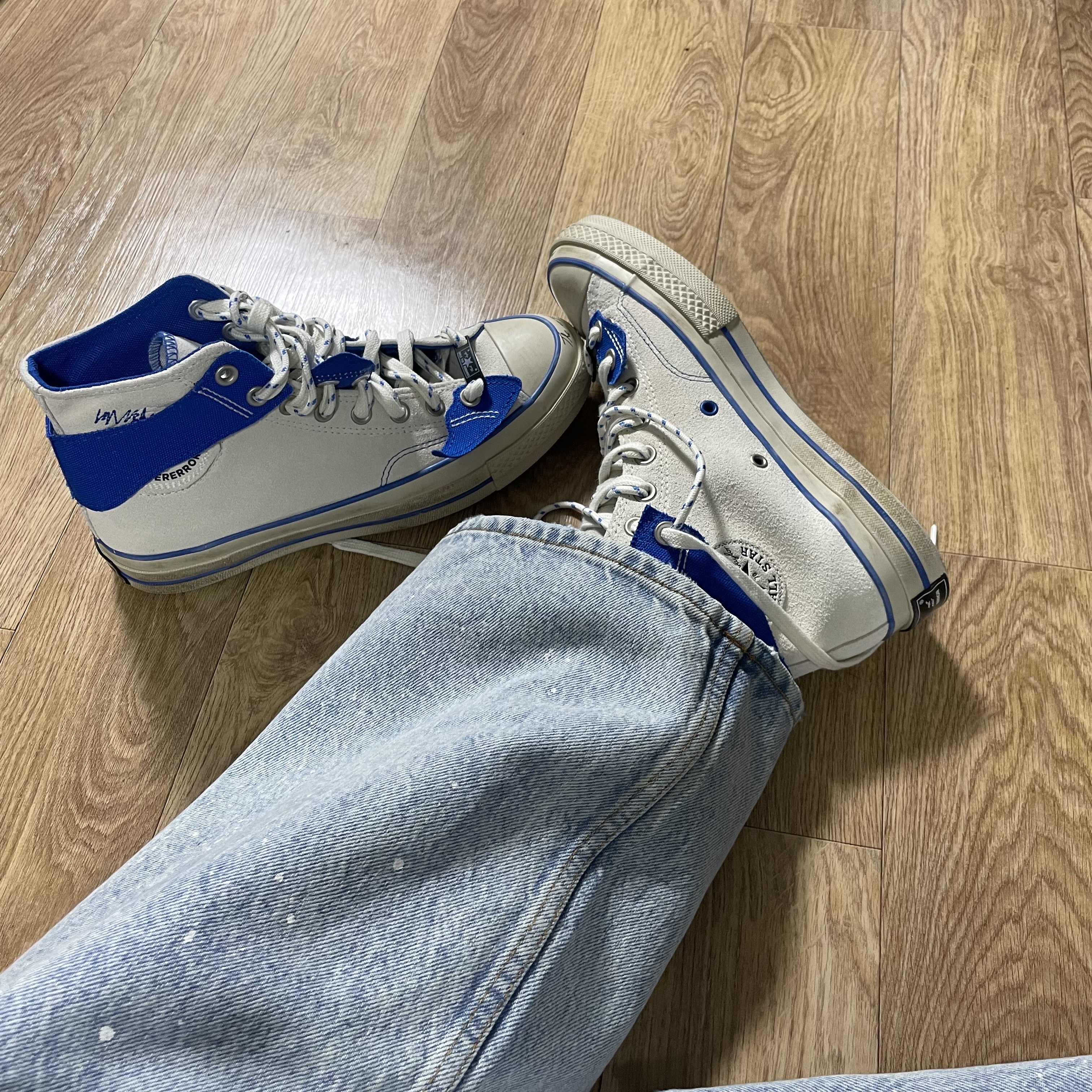 Converse x Ader Error Chuck 70 High White 착용 스타일