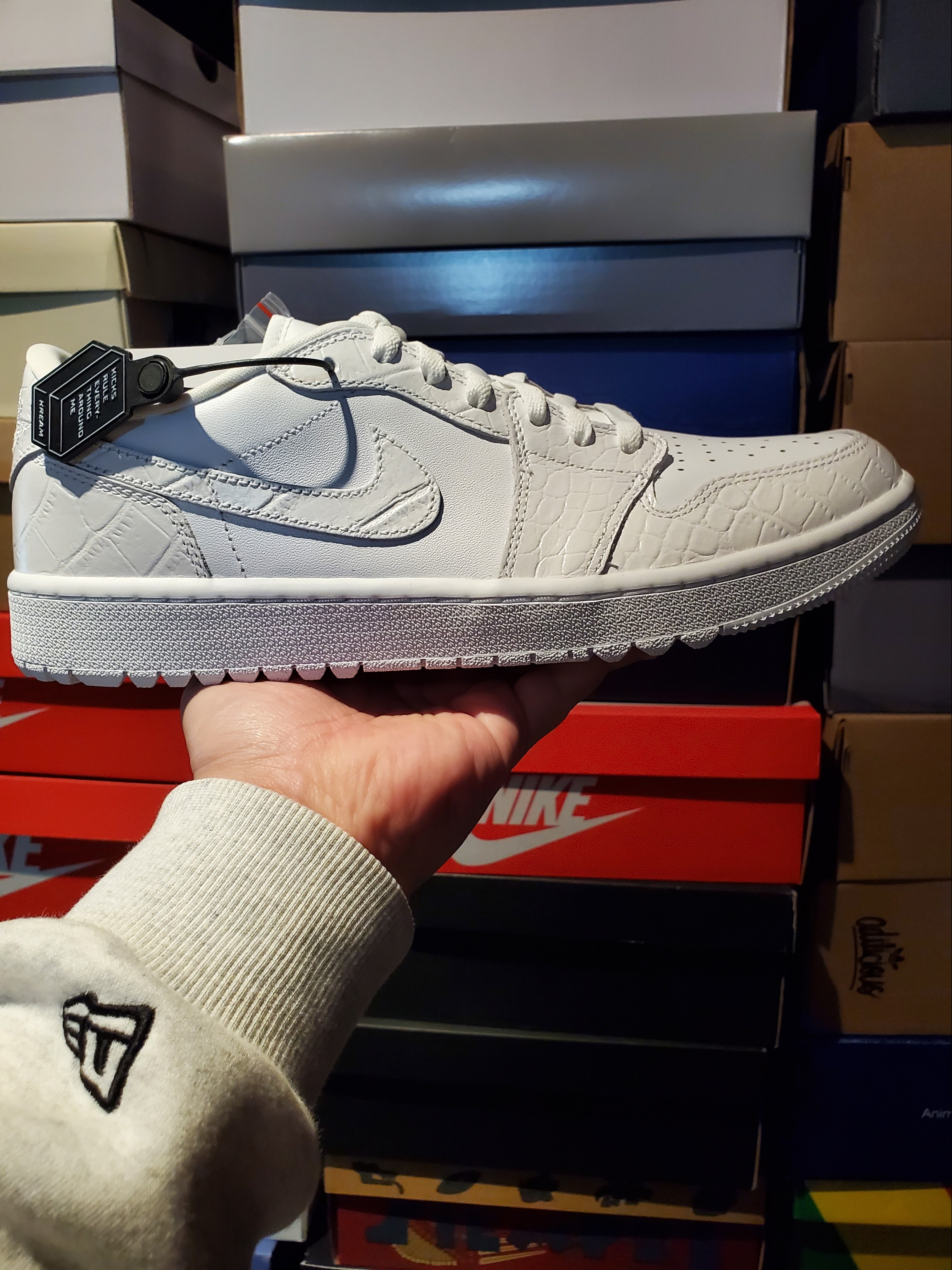 Jordan 1 Low Golf Pure Platinum 착용 스타일 - 2