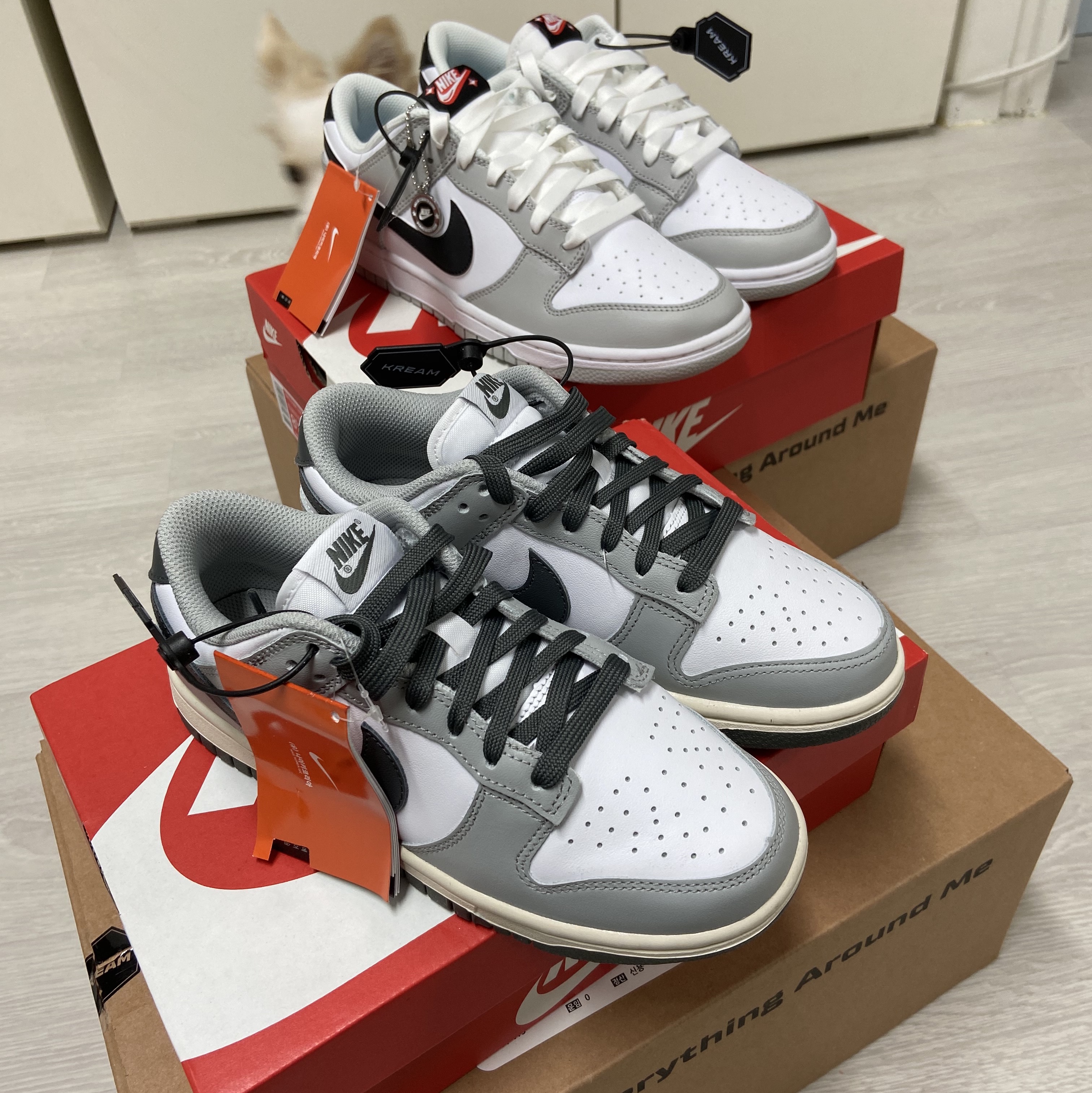 (W) Nike Dunk Low Light Smoke Grey 착용 스타일 - 2