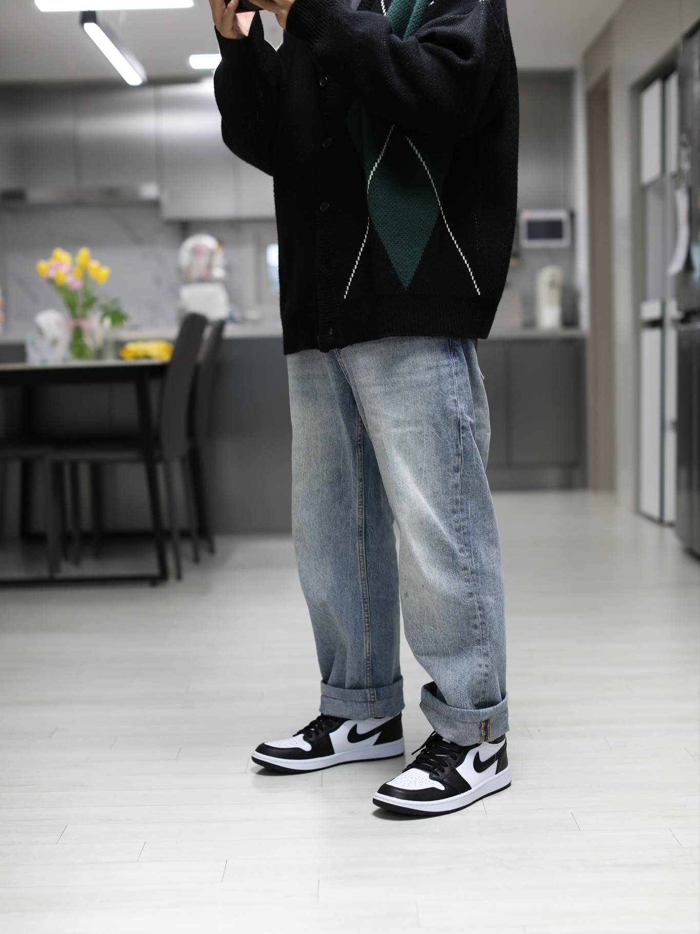 Jordan 1 High Golf White Black 착용 스타일
