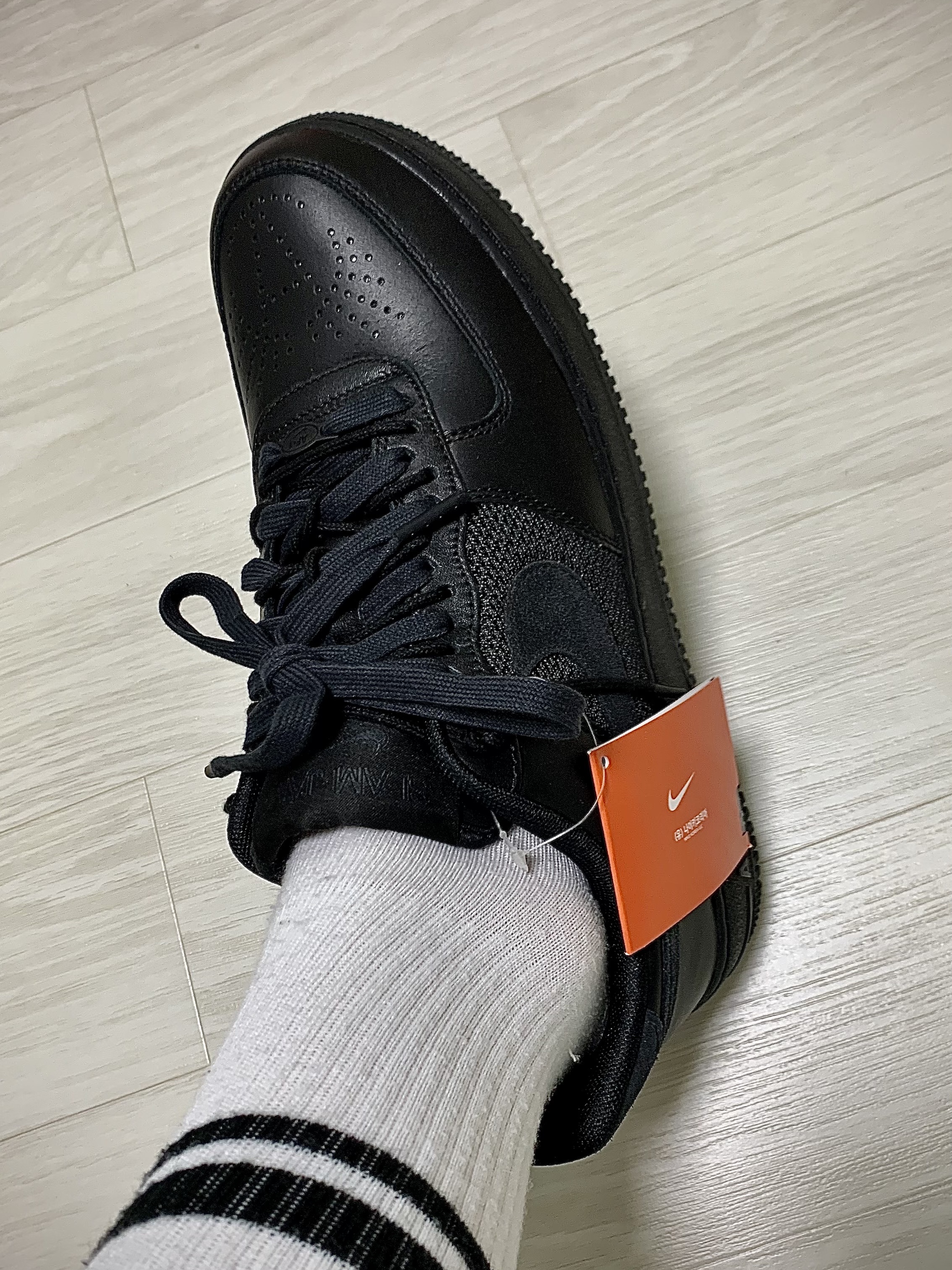 Nike x Slam Jam Air Force 1 Low SP Black Off Noir 착용 스타일
