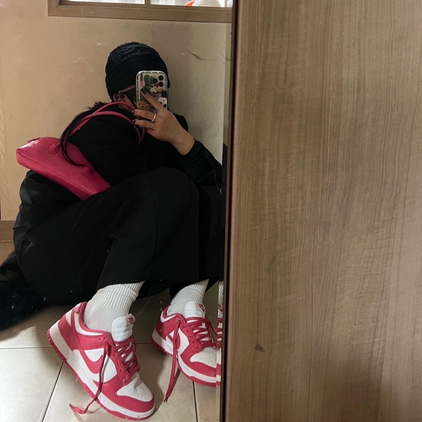 (W) Nike Dunk Low Archeo Pink 착용 스타일