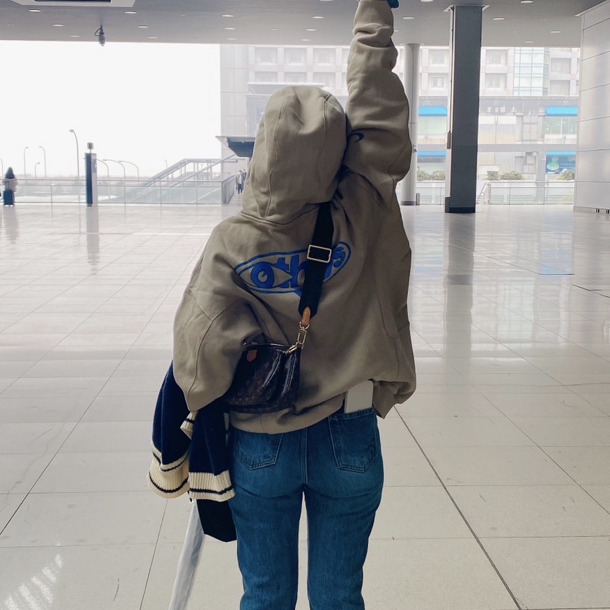Nike x Off-White NRG Fleece Hoodie Khaki - Asia 착용 스타일