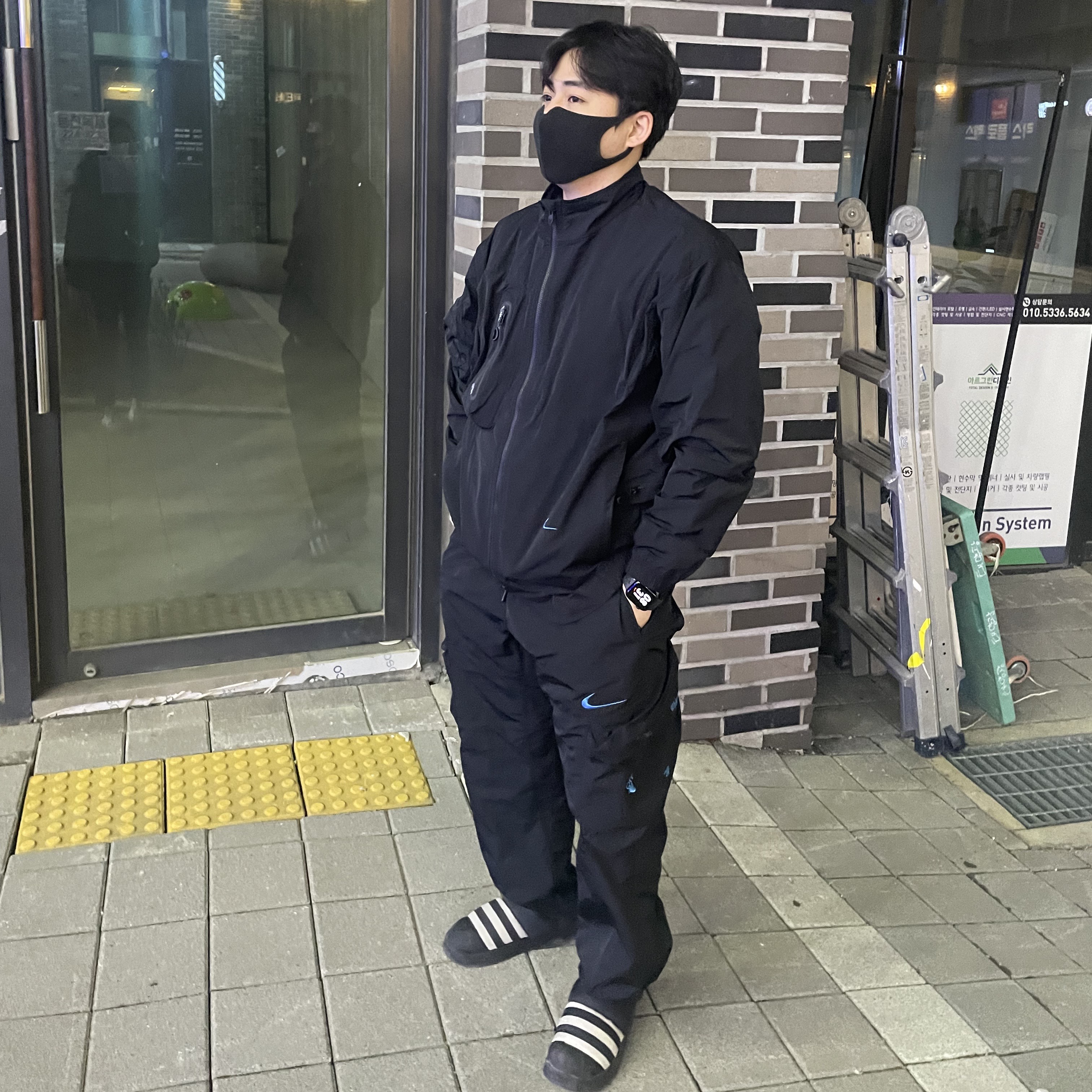 Nike x Off-White NRG Track Suit Black - Asia 착용 스타일