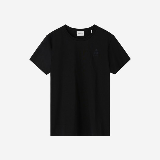(W) 이자벨 마랑 애비 로고 코튼 티셔츠 블랙 - 23SS