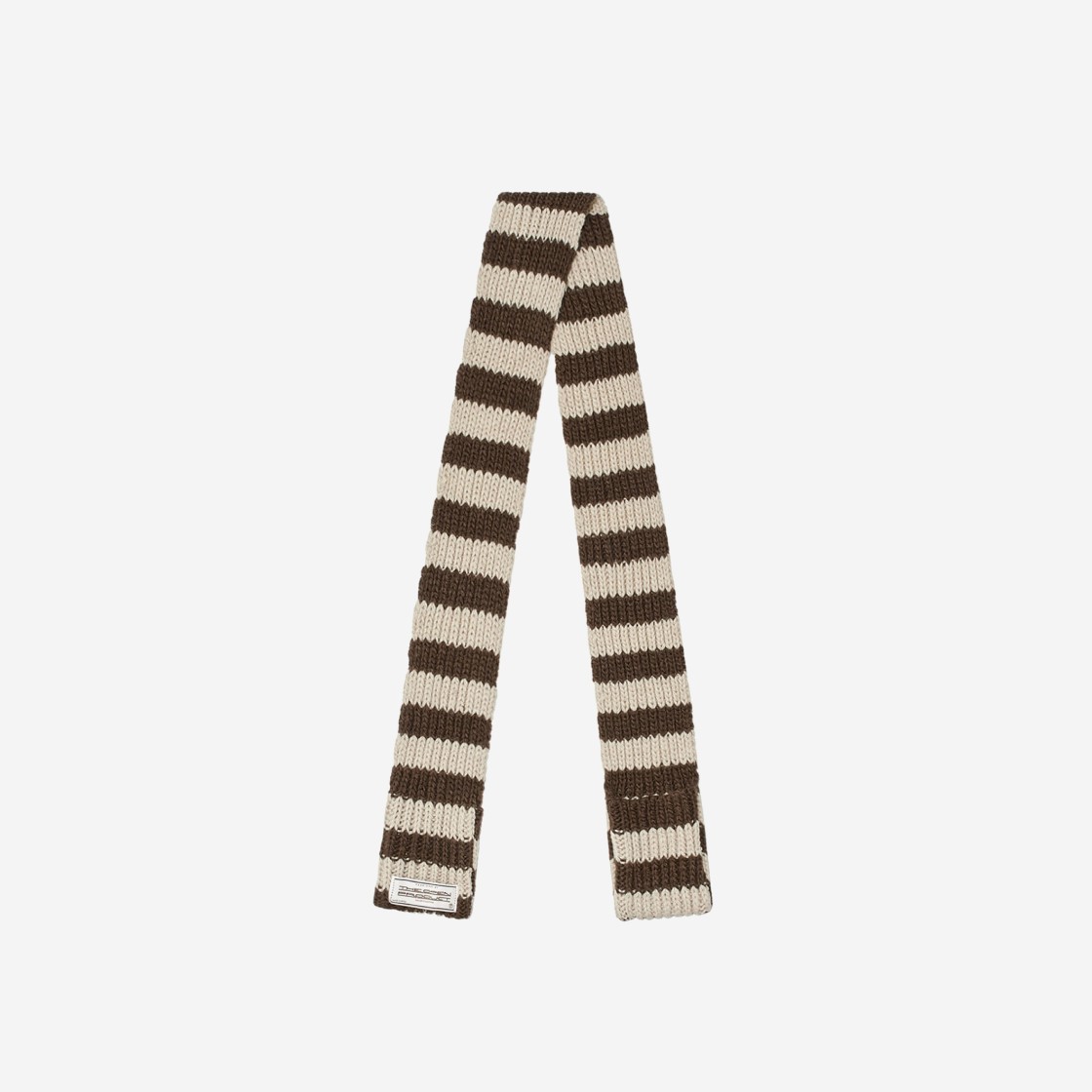 Open Yy Stripe Pocket Scarf Brown Beige 상세 이미지 1