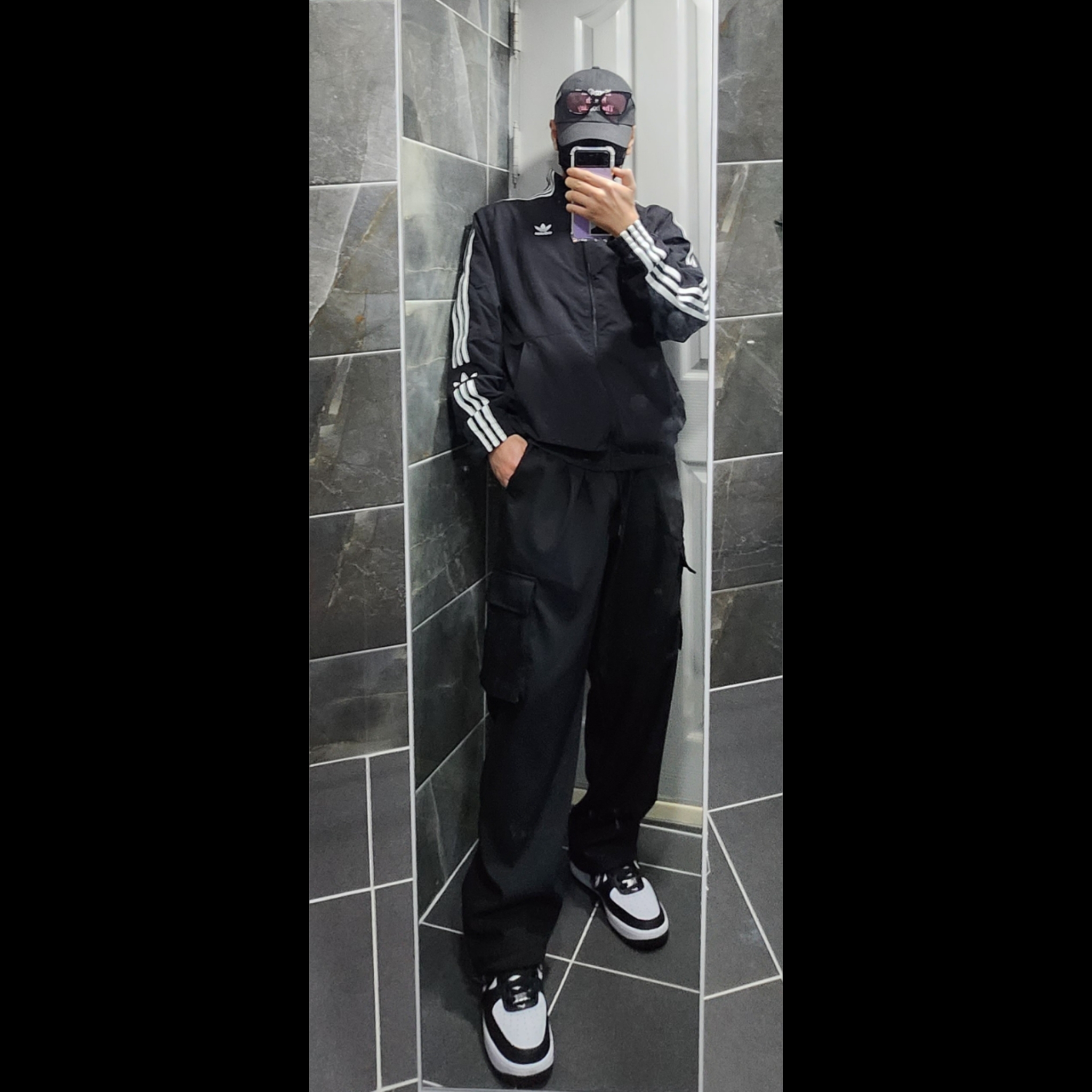 Nike Air Force 1 '07 Black White 착용 스타일