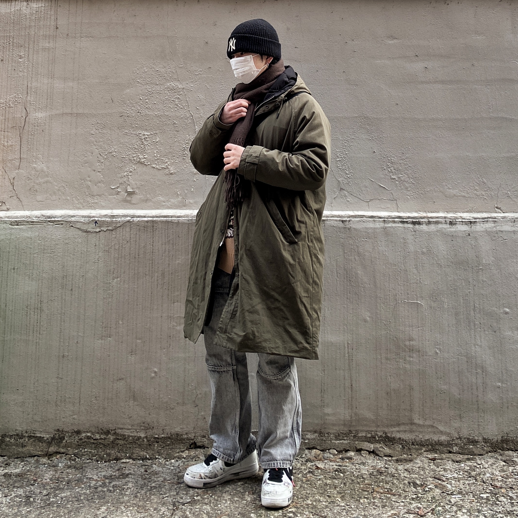 Nike x Peaceminusone Air Force 1 Low Para-Noise 2.0 착용 스타일