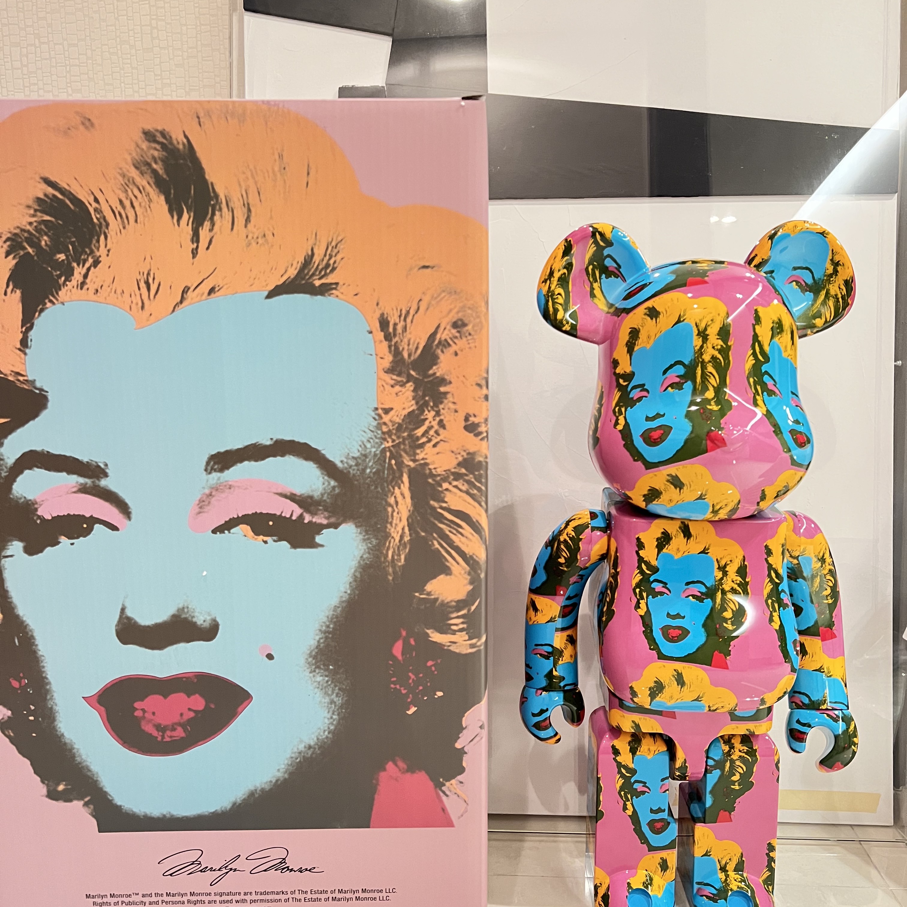 Bearbrick Andy Warhol Marilyn Monroe #2 1000% 착용 스타일 - 2