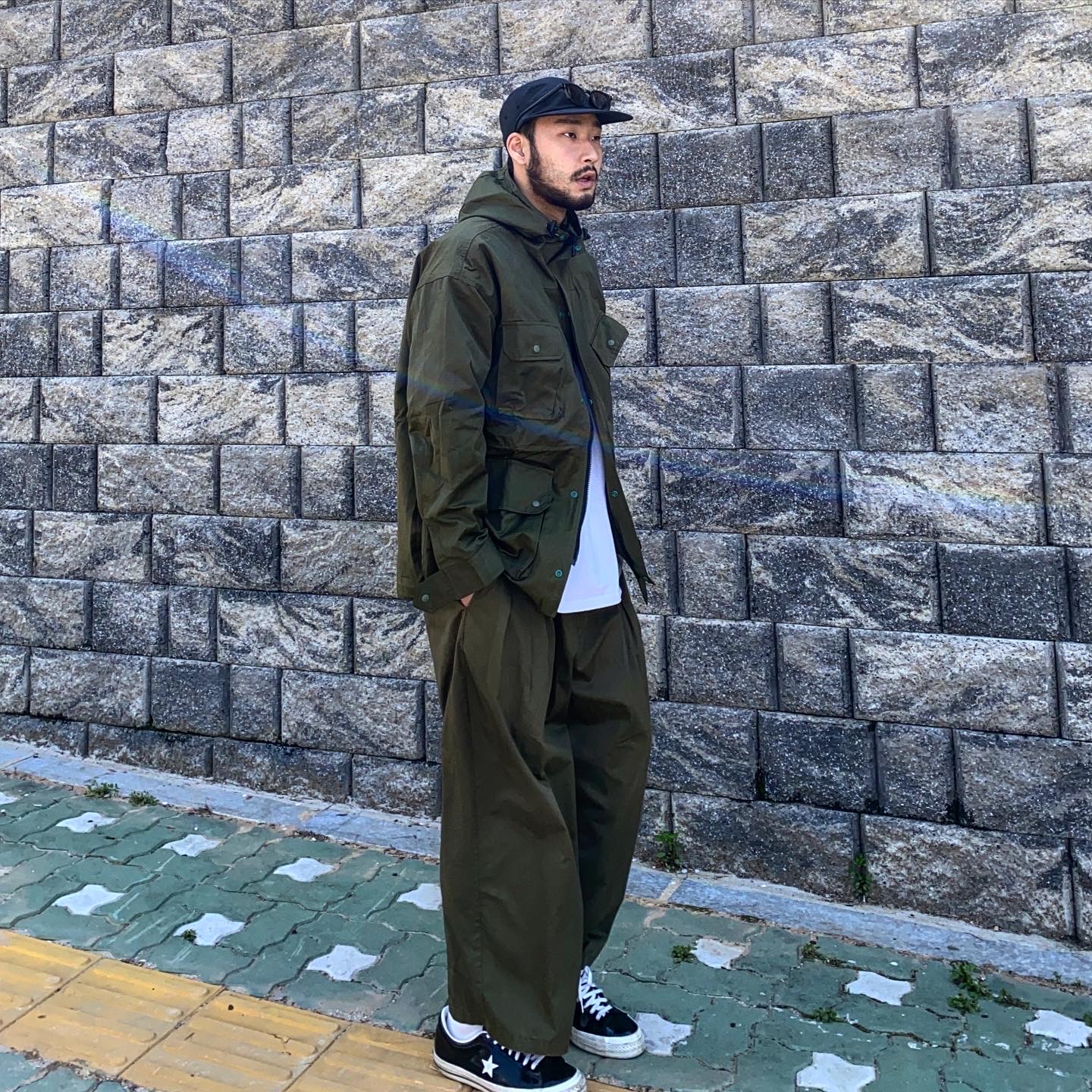 Converse One Star Ox Black 착용 스타일 - 2