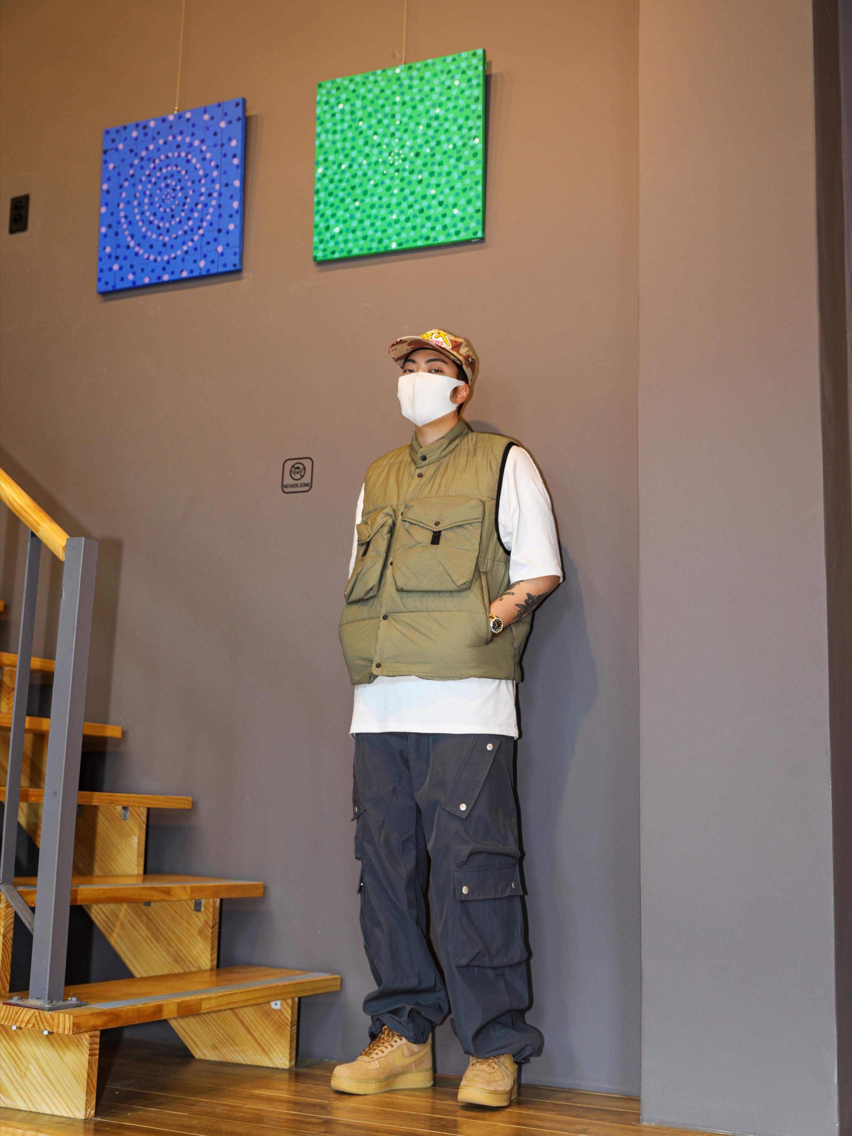 Nike Air Force 1 '07 WB Flax, Rolex Day-Date 36mm 128238 Green Ombre Diamond-Set President 착용 스타일 - 2