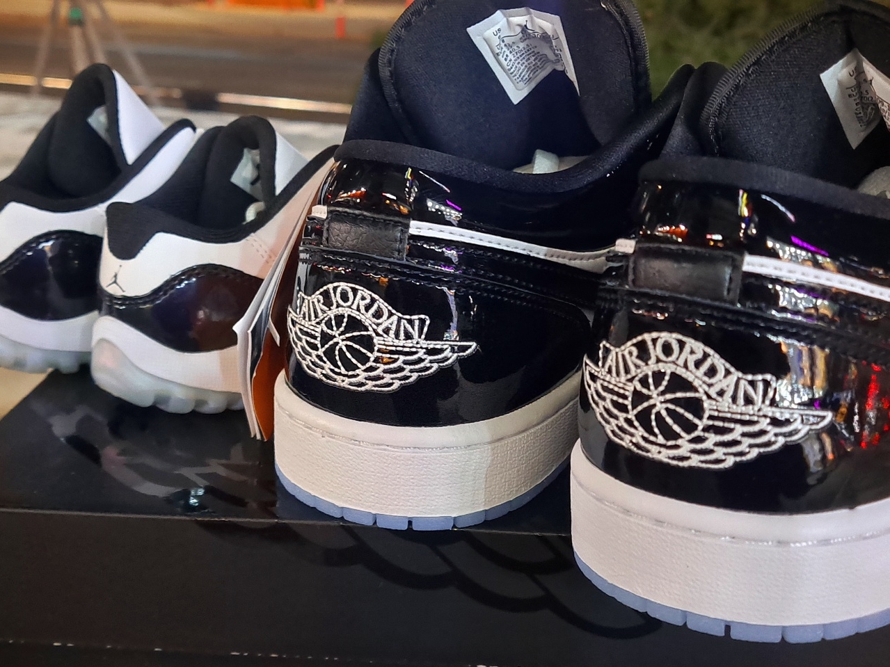 Jordan 1 Low SE Concord, (TD) Jordan 11 Retro Low Concord 착용 스타일 - 2
