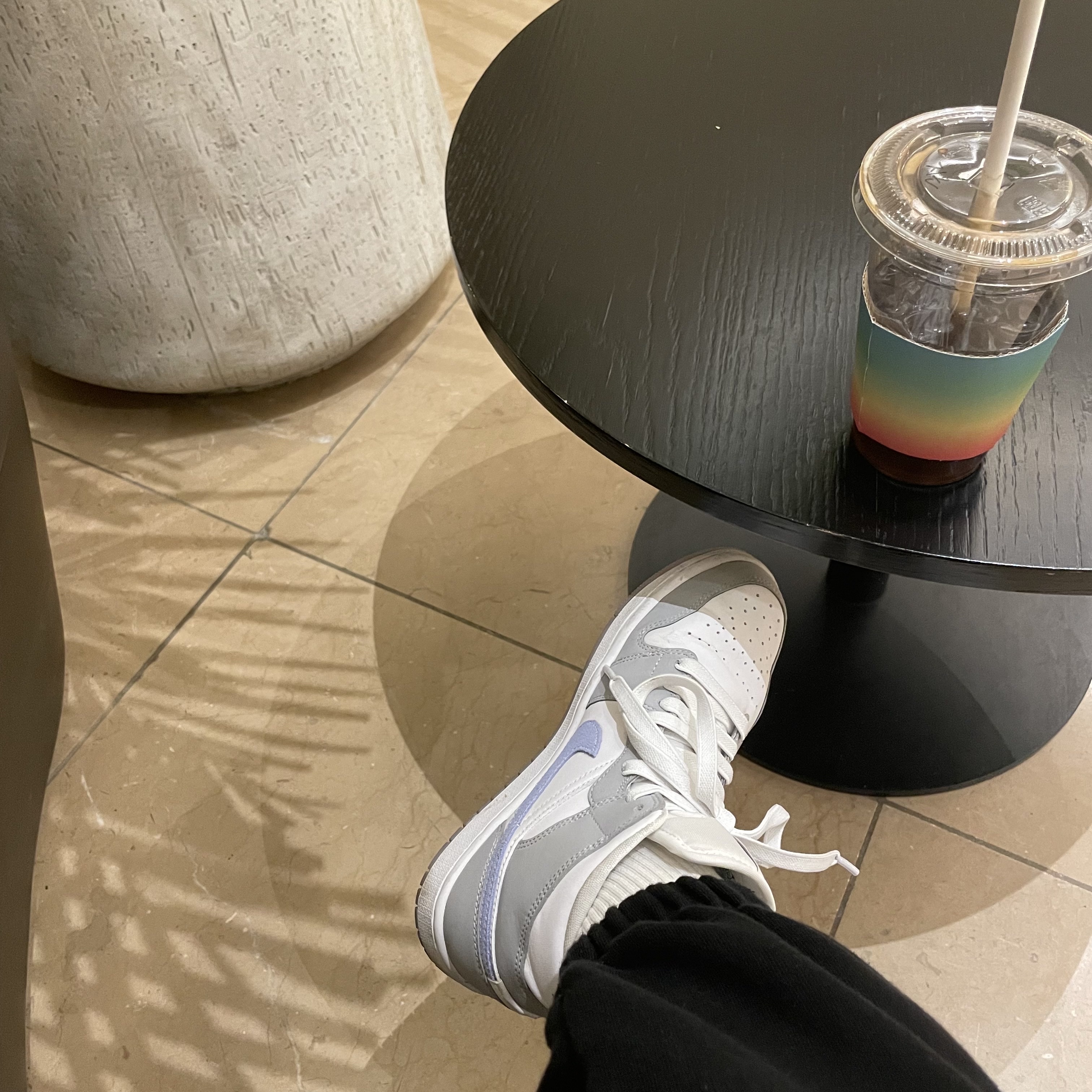 (W) Jordan 1 Mid Wolf Grey 착용 스타일