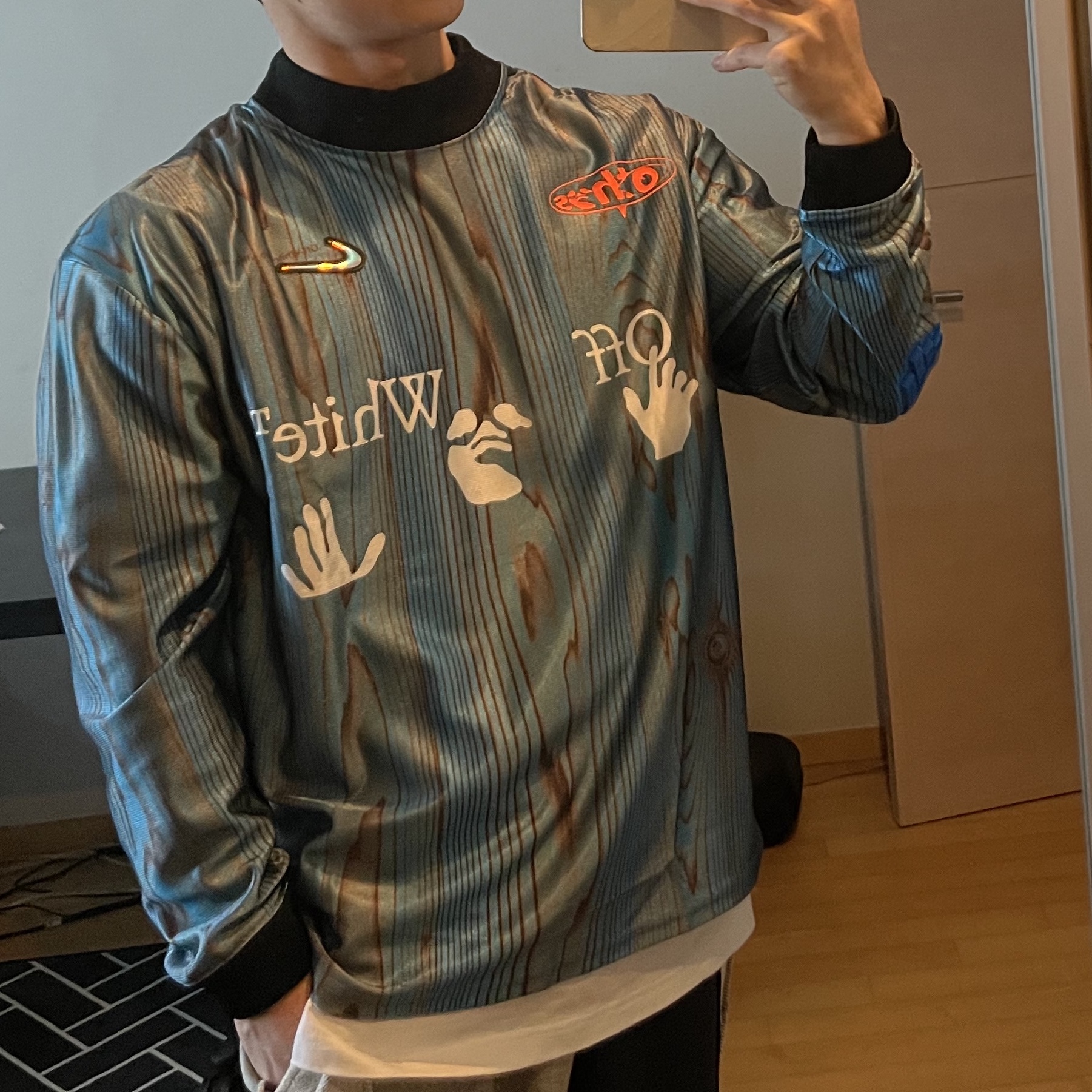 Nike x Off-White NRG Jersey Imperial Blue - Asia 착용 스타일 - 1