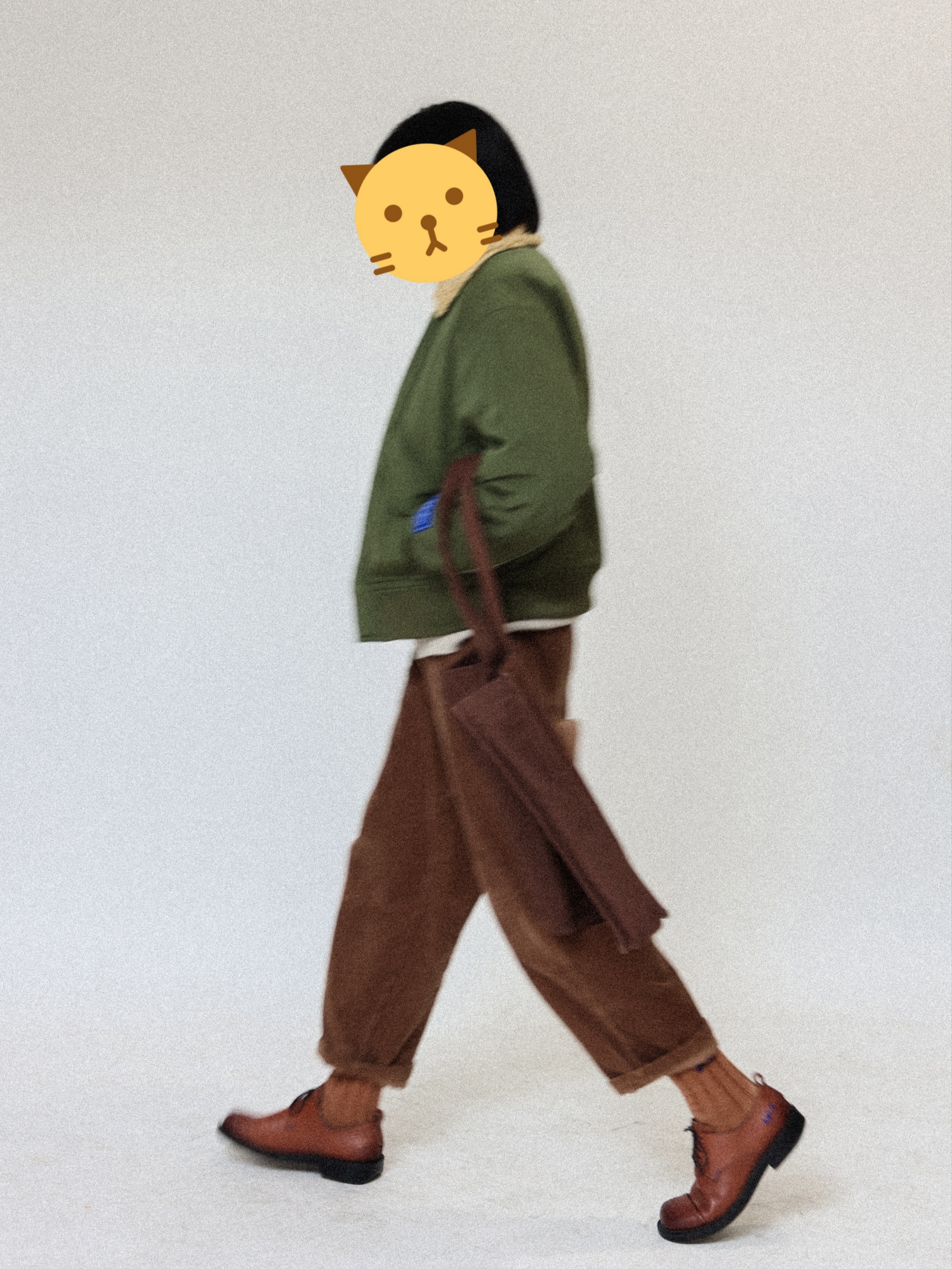 Ader Error Wegon Jumper Khaki 착용 스타일 - 2