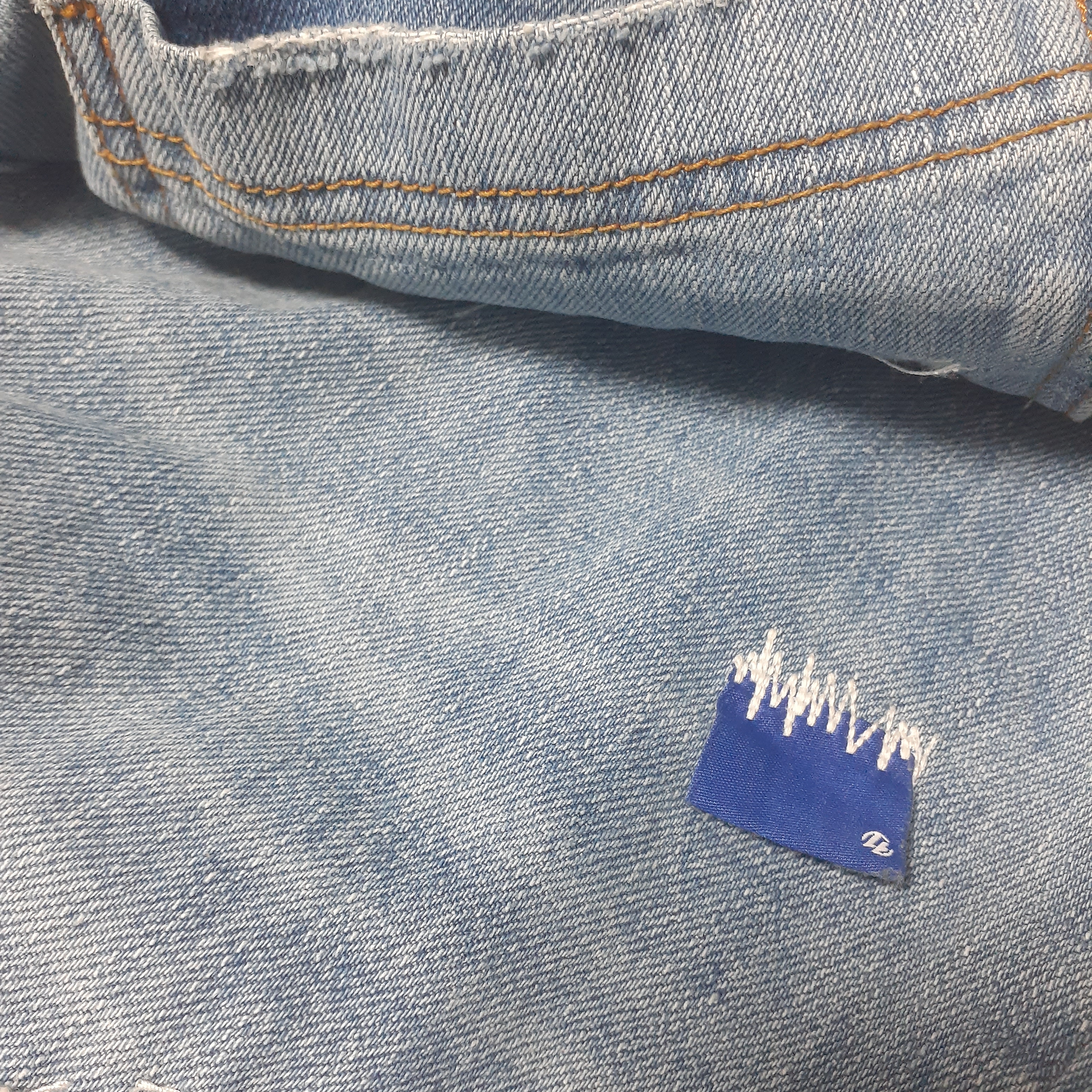 Zara x Ader Error Patchwork Jeans Blue 착용 스타일 - 5