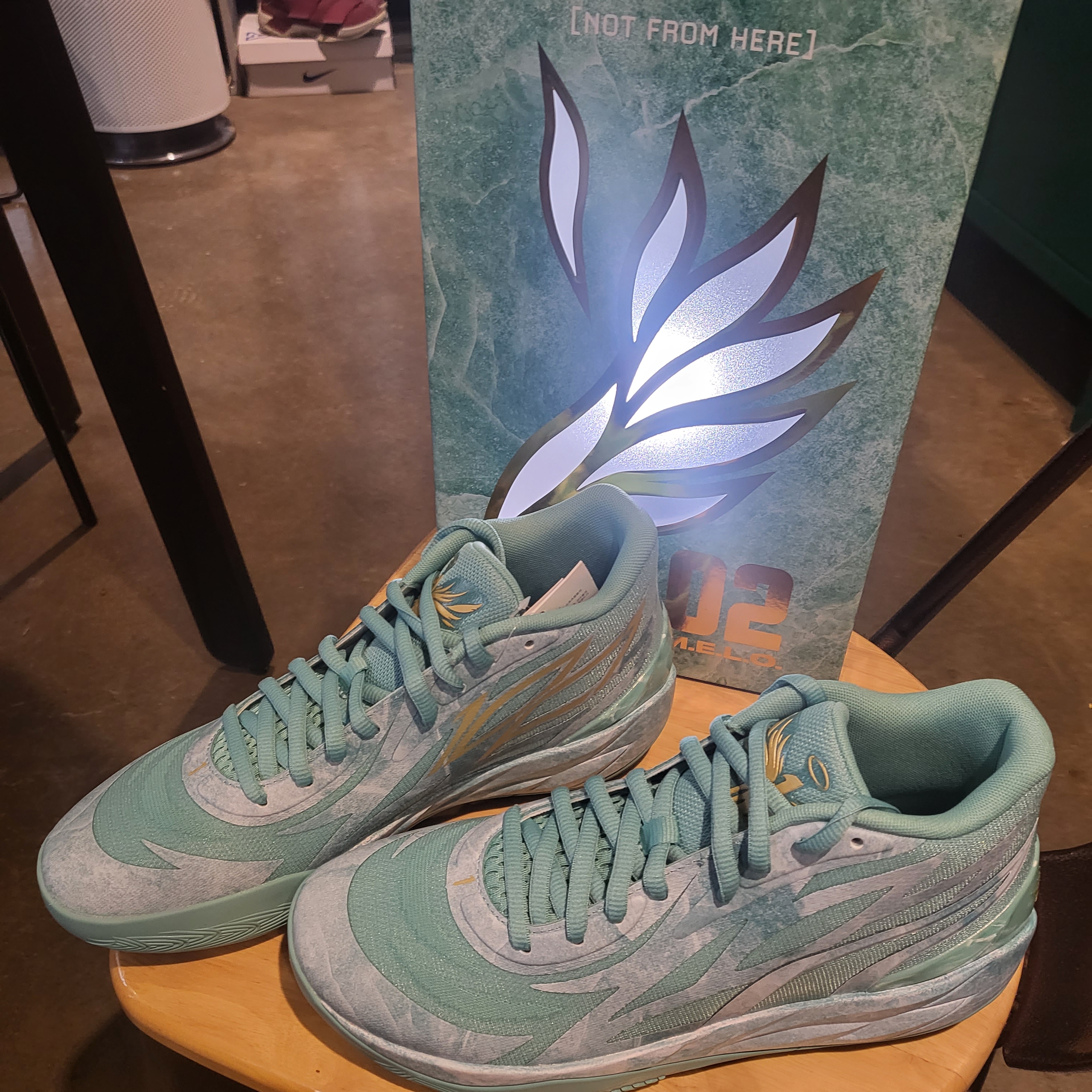 Puma MB.02 Lamelo Ball Lake Green 착용 스타일 - 4