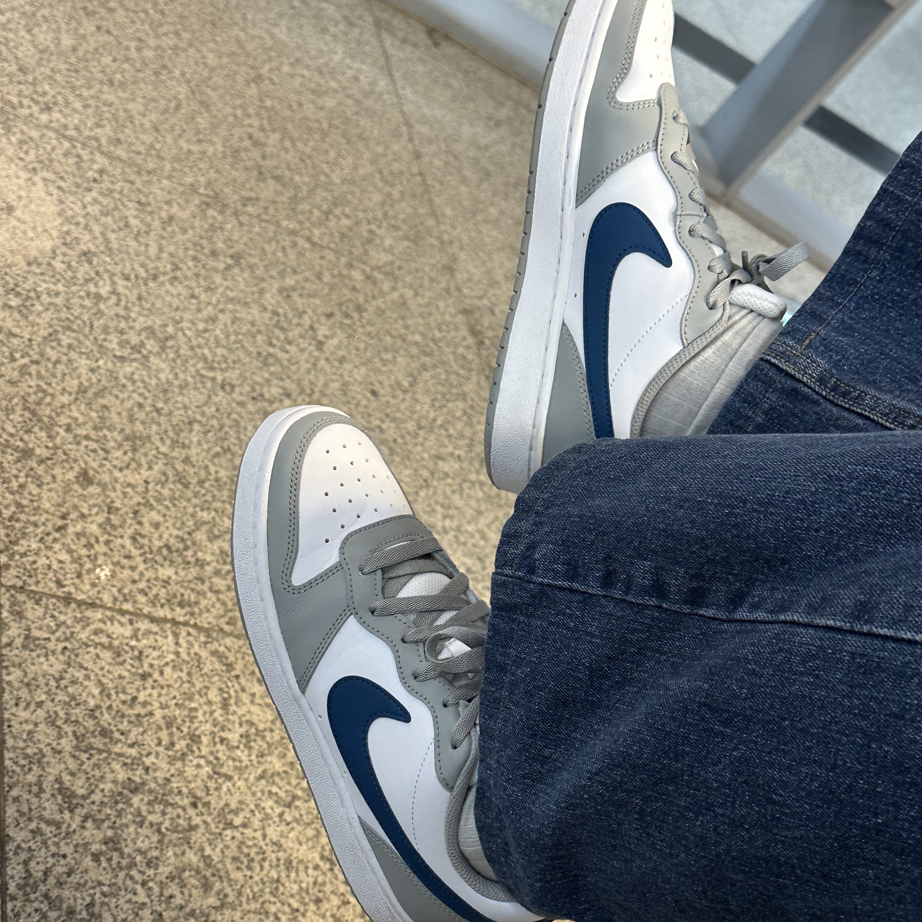 (GS) Nike Court Borough Low 2 Light Smoke Grey 착용 스타일