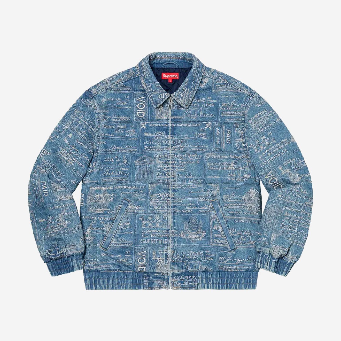 Supreme Checks Embroidered Denim Jacket Blue - 20SS 상세 이미지 1