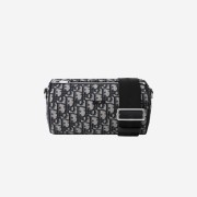 Dior Roller Messenger Bag Beige & Black Dior Oblique Jacquard