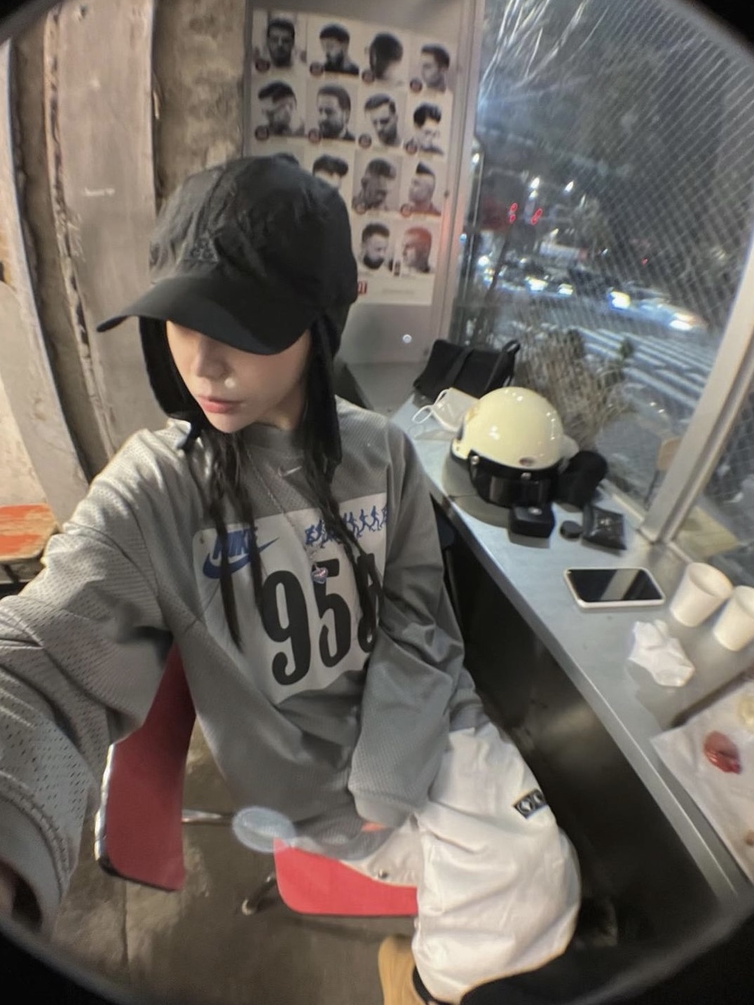 Nike ACG Warm AW84 Cap Black Anthracite, Human Made Five Heart Necklace Silver 착용 스타일 - 3