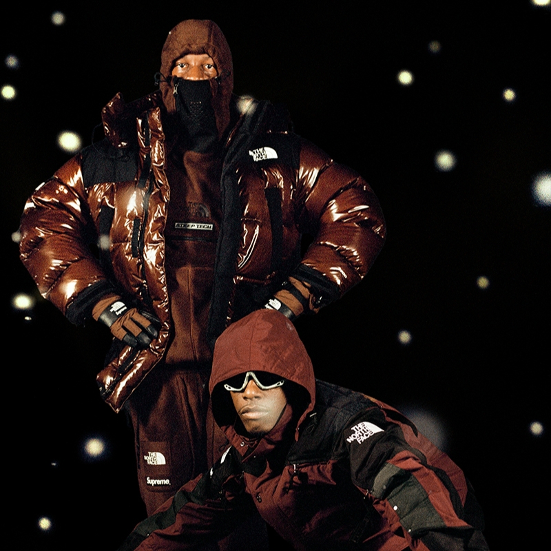 Supreme x The North Face 700-Fill Down Parka Brown - 22FW 착용 스타일