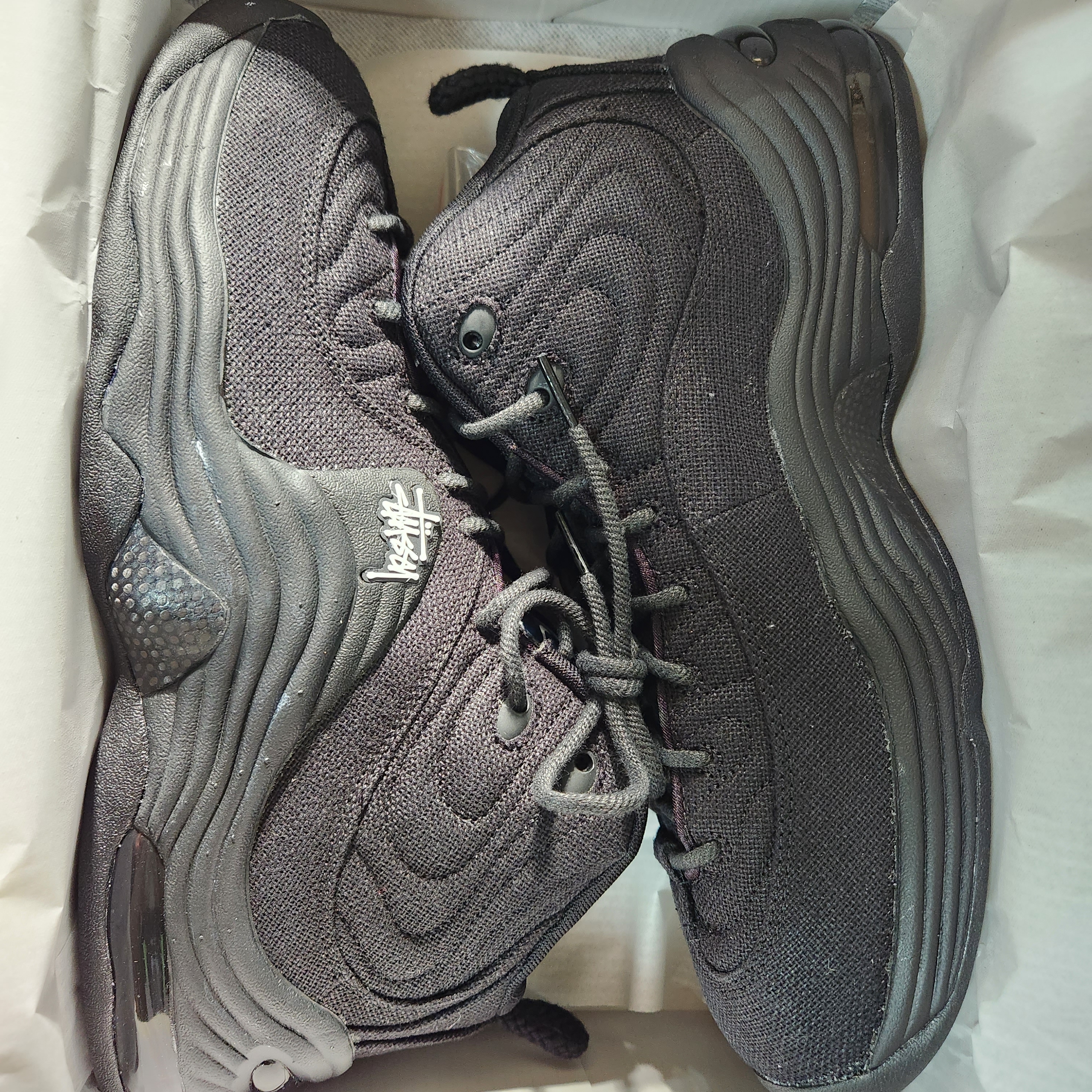 Nike x Stussy Air Penny II Black 착용 스타일 - 2