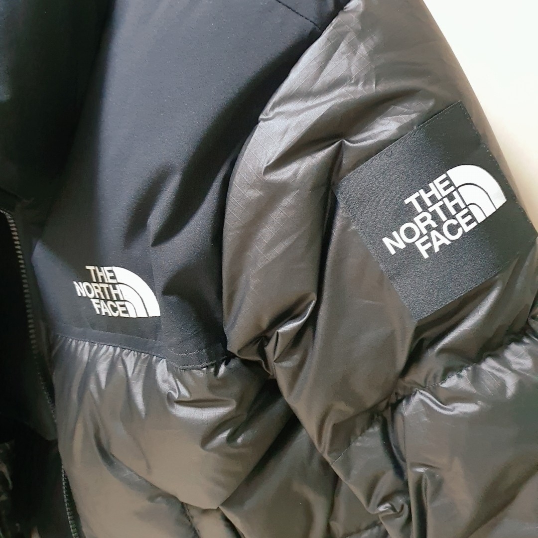 (W) The North Face White Label Novelty Nuptse Down Jacket Black 착용 스타일