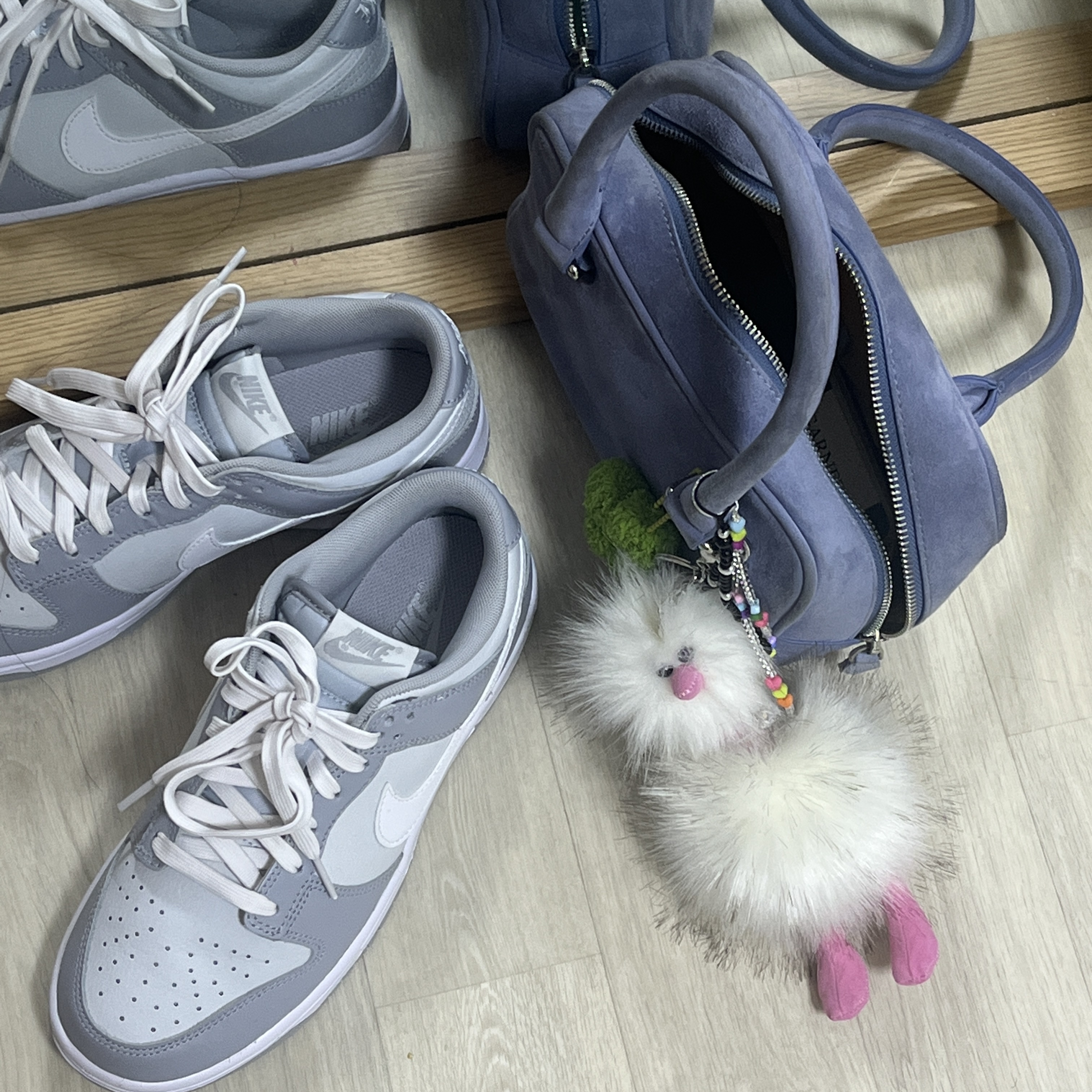 Nike Dunk Low Retro Wolf Grey 착용 스타일 - 3