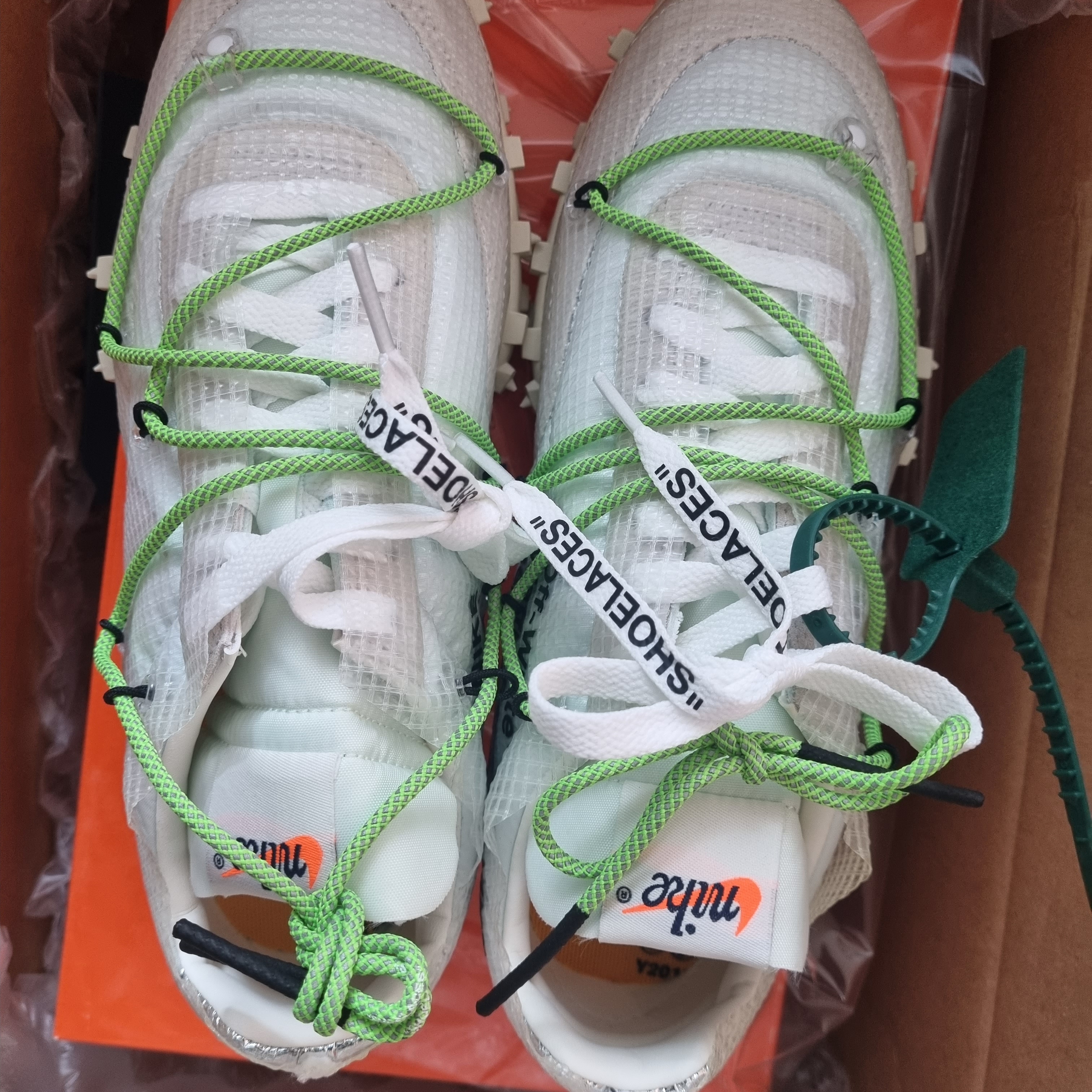 (W) Nike x Off-White Waffle Racer White 착용 스타일 - 5