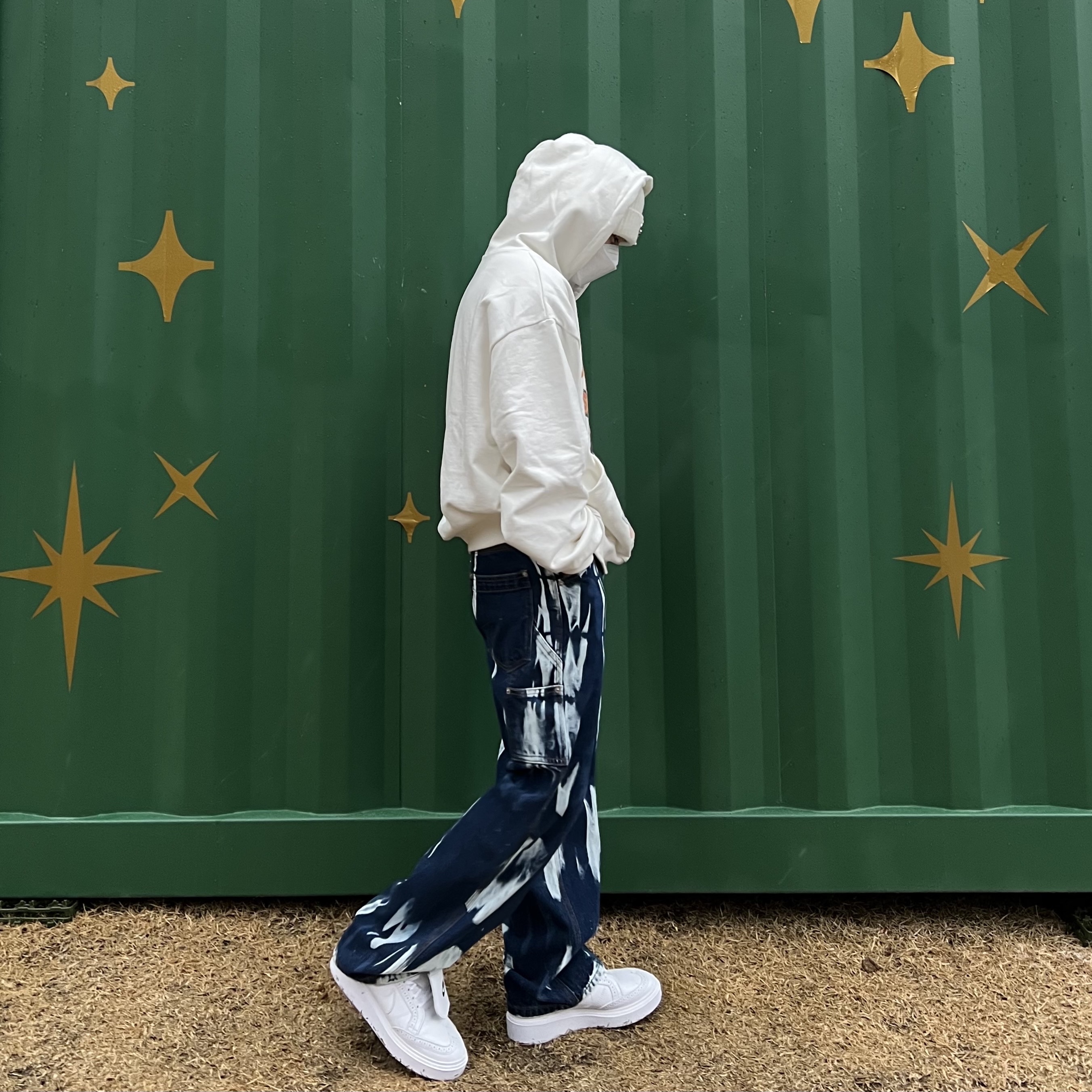 Nike x Peaceminusone Kwondo1 White 착용 스타일 - 4