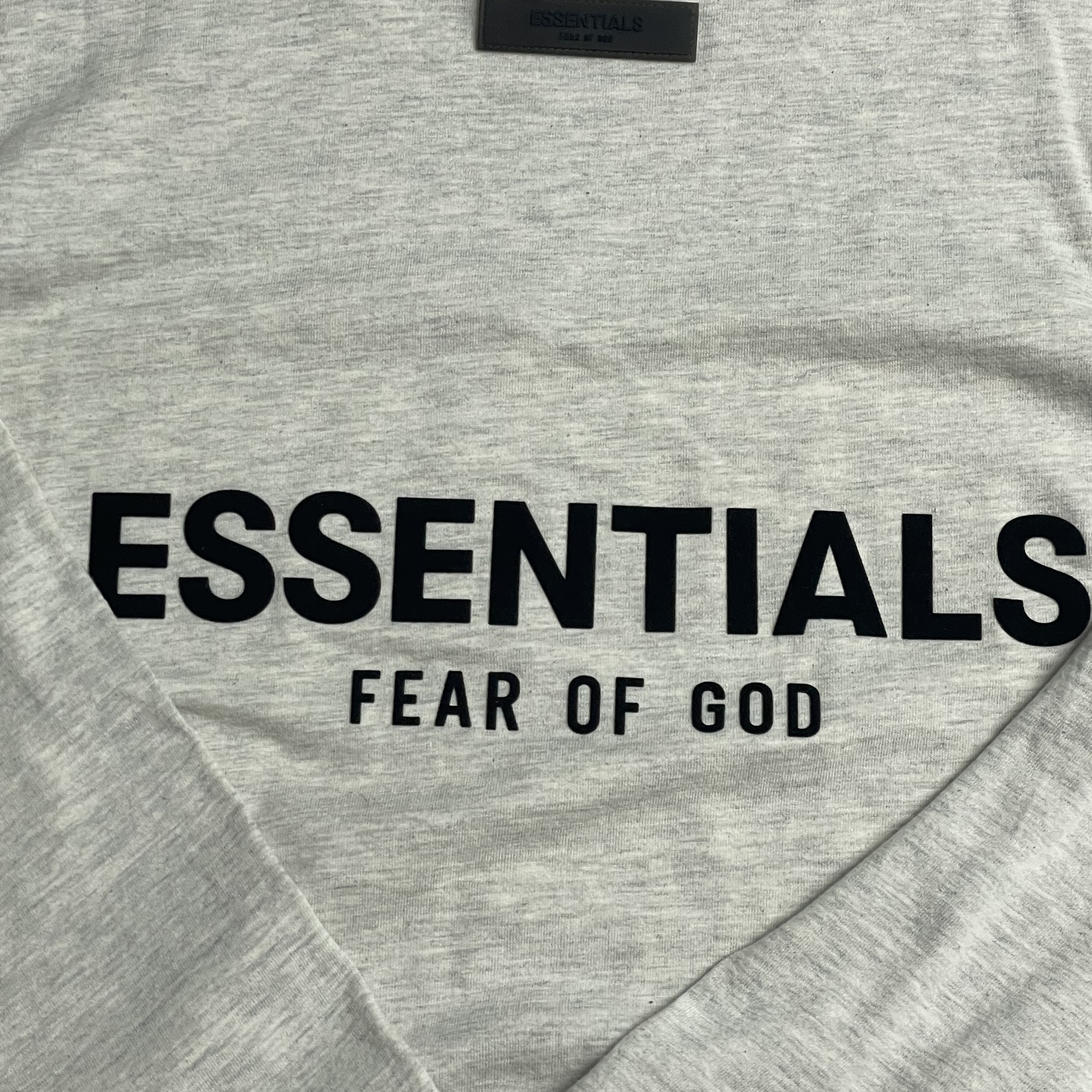 Essentials The Core Collection Long Sleeve T-Shirt Light Oatmeal 착용 스타일 - 2