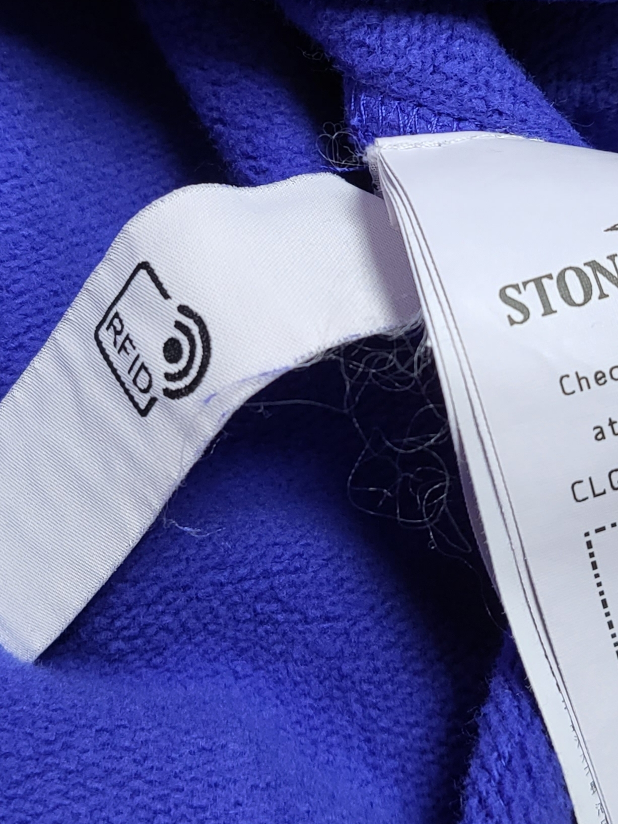 Stone Island 64220 Full Zip Hooded Sweatshirt Periwinkle - 21FW 착용 스타일 - 5