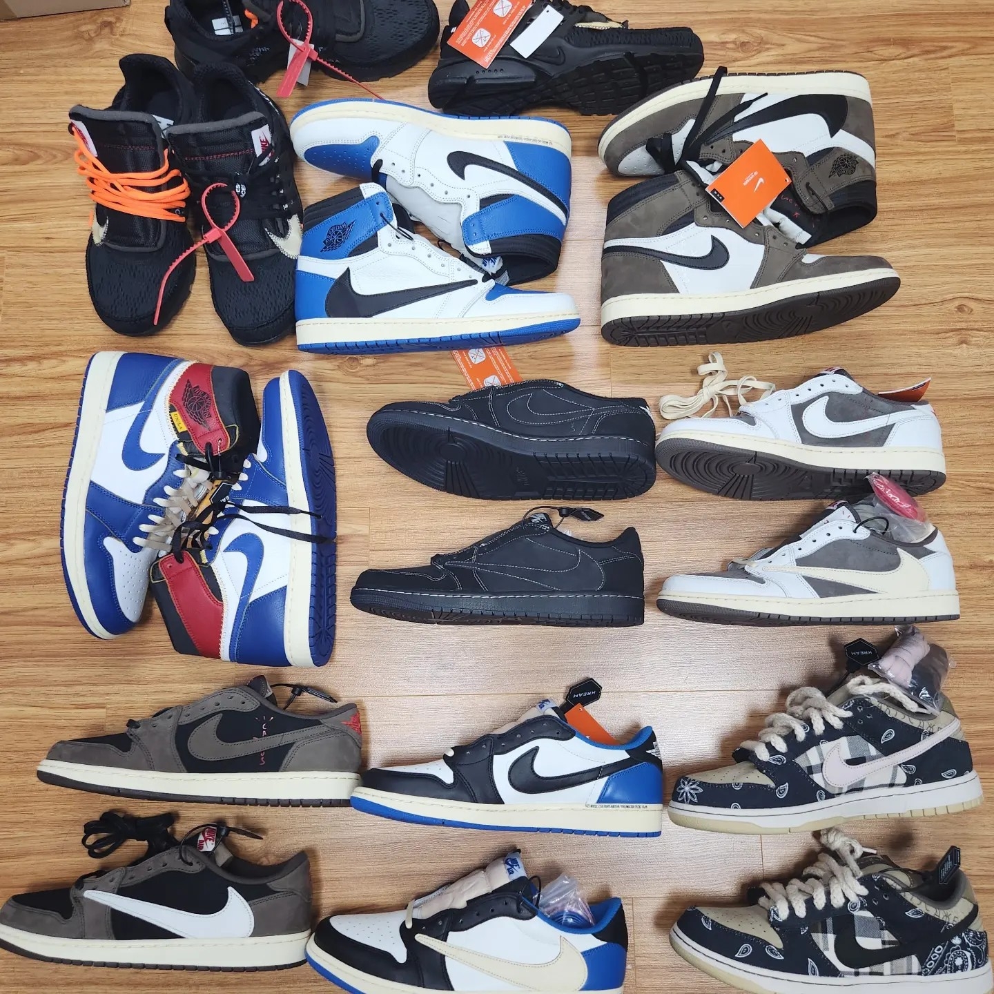 Jordan 1 x Travis Scott Retro Low OG SP Sail and Ridgerock, Jordan 1 x Travis Scott Retro Low OG SP Mocha 착용 스타일